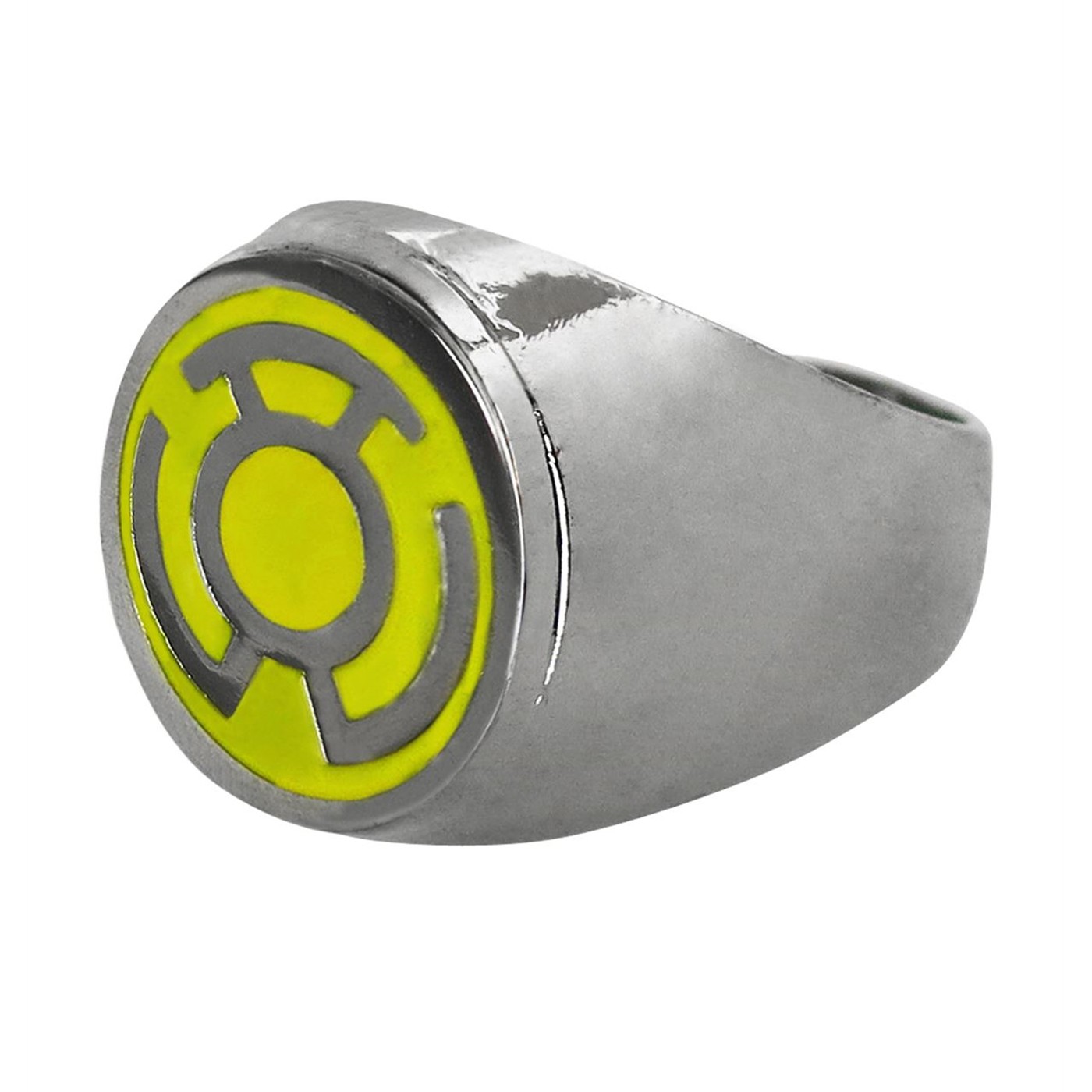 Yellow Lantern Symbol Stainless Steel Plated Ring, Yellow