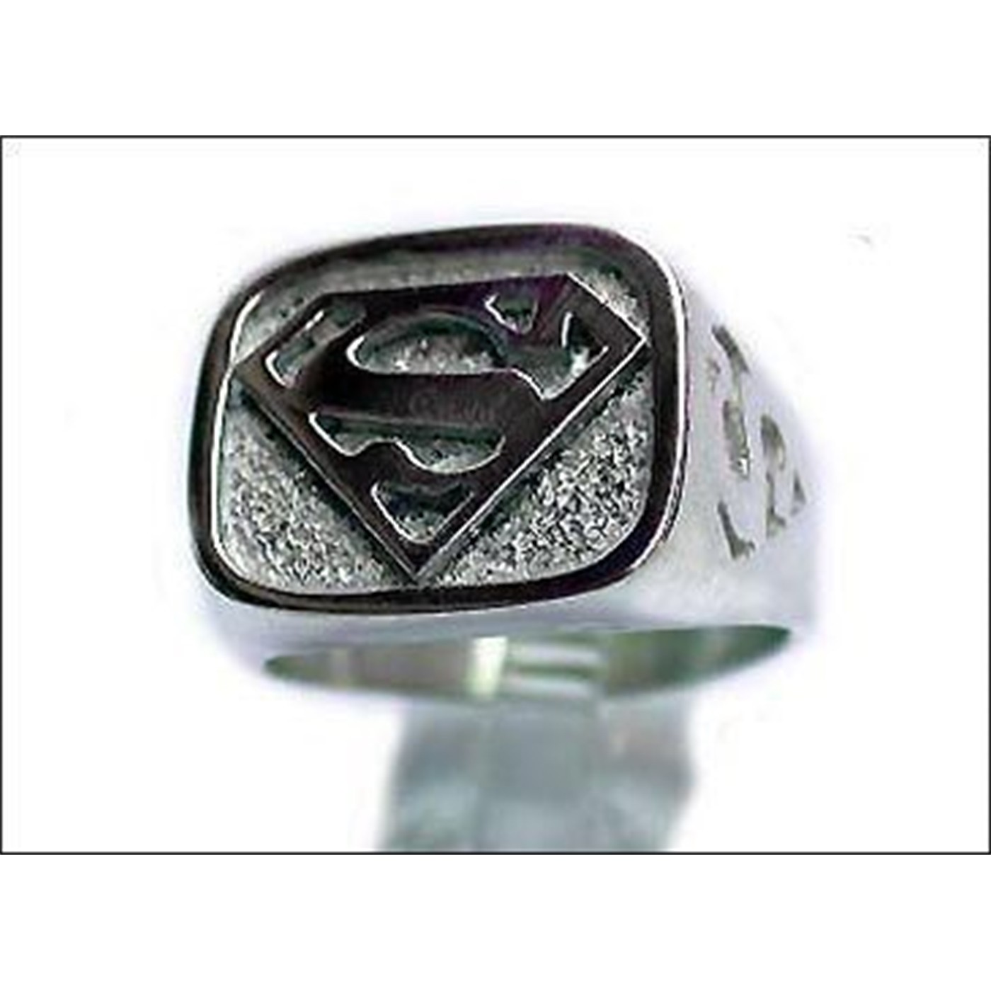 Superman Framed Sterling Silver Ring