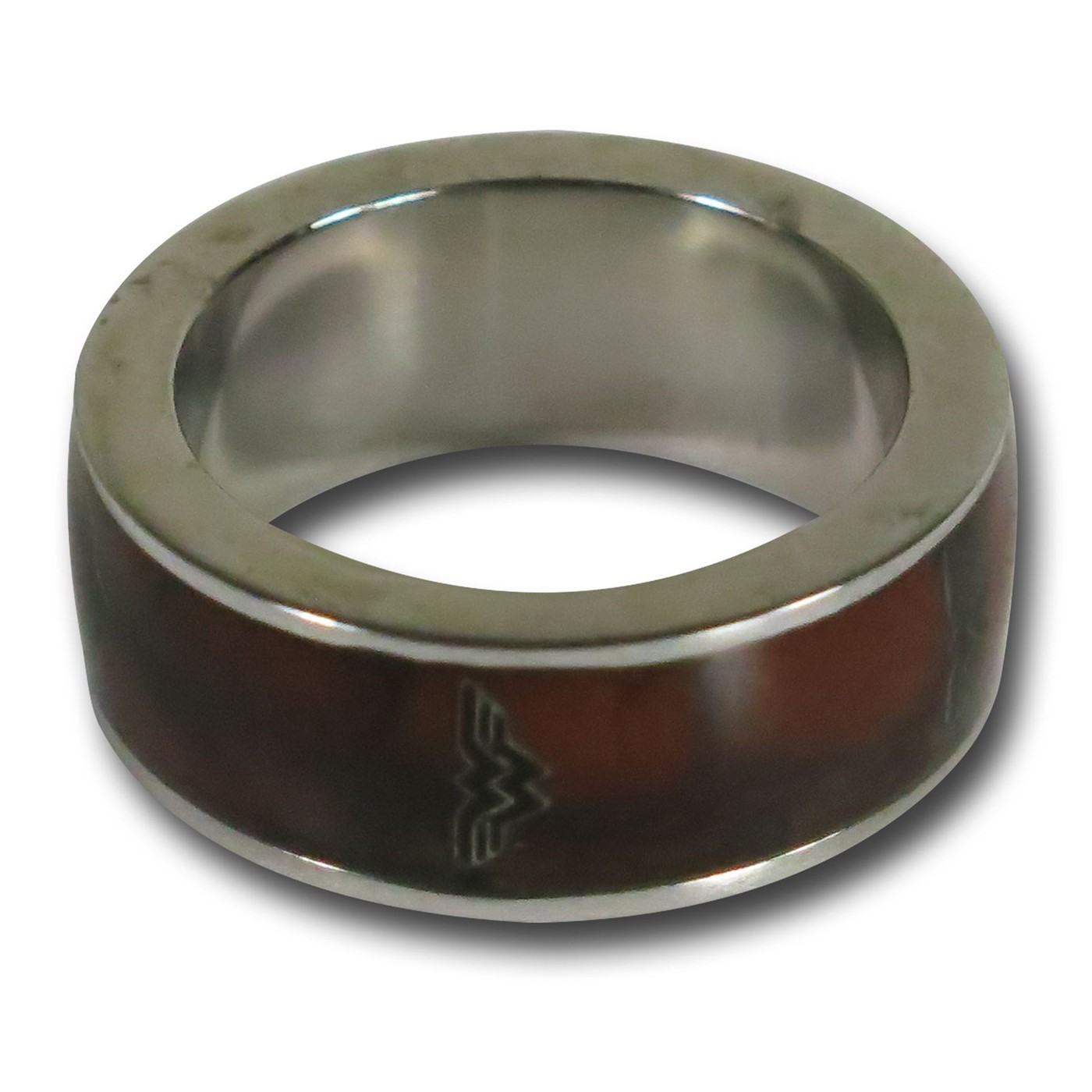 Wonder Woman Dark Wood Symbol Ring, Brown