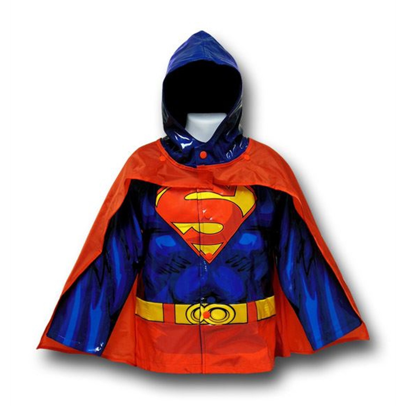Superman NEW Kids Costume Caped Raincoat, Blue