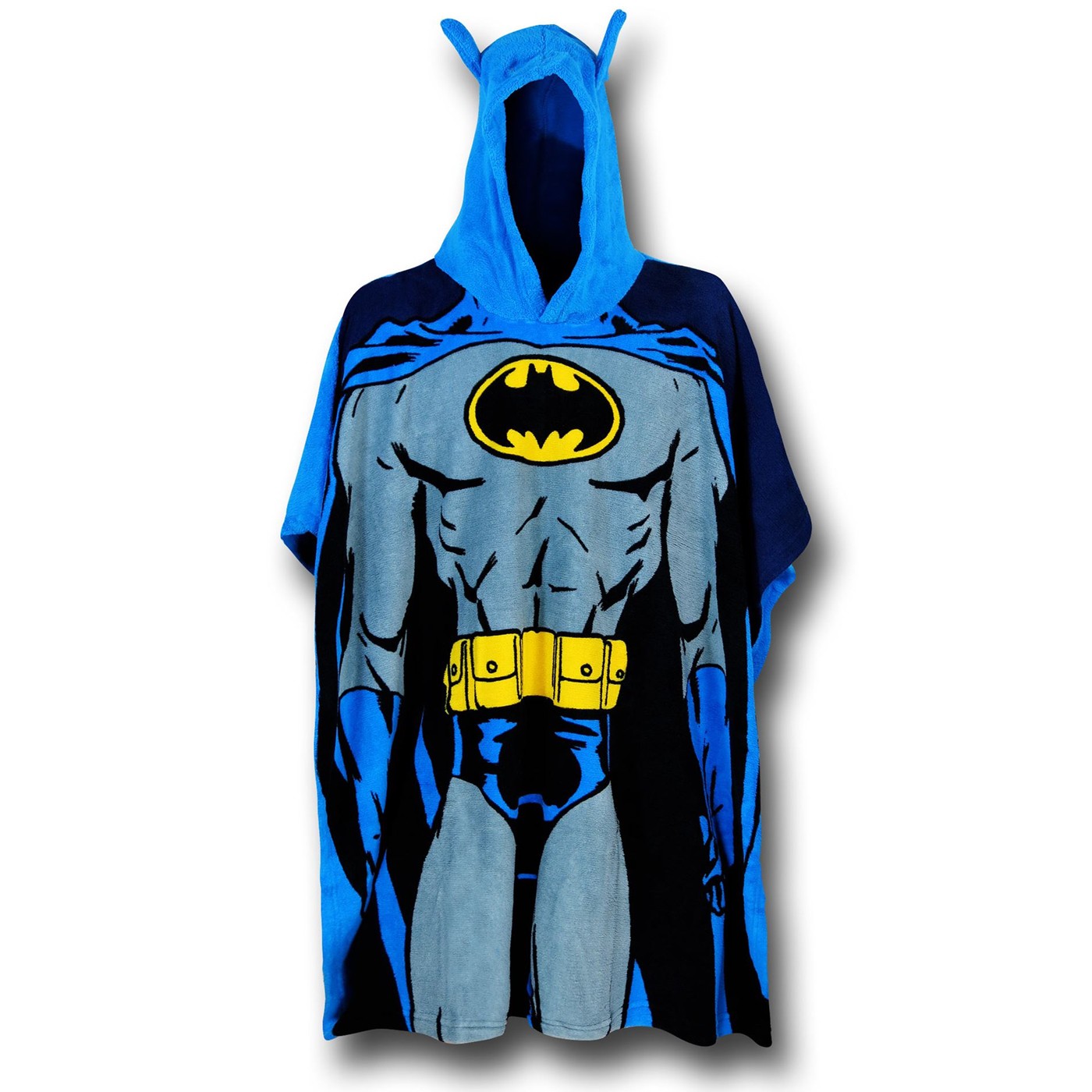 Batman Costume Kids Hooded Poncho, Blue