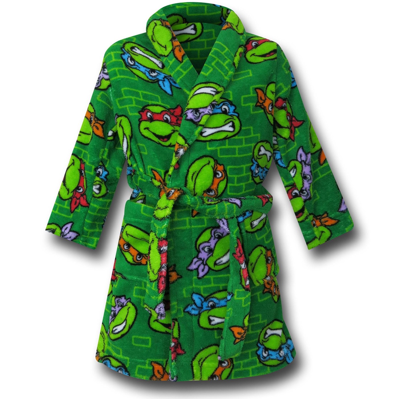 TMNT Kids Poly Fleece Robe, Green