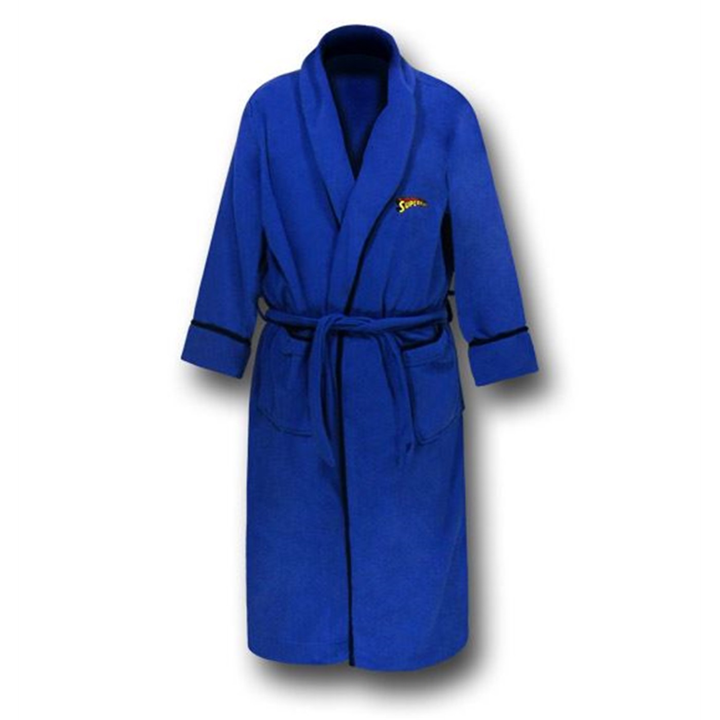 Superman Poly Fleece Logo and Symbol Robe, Blue