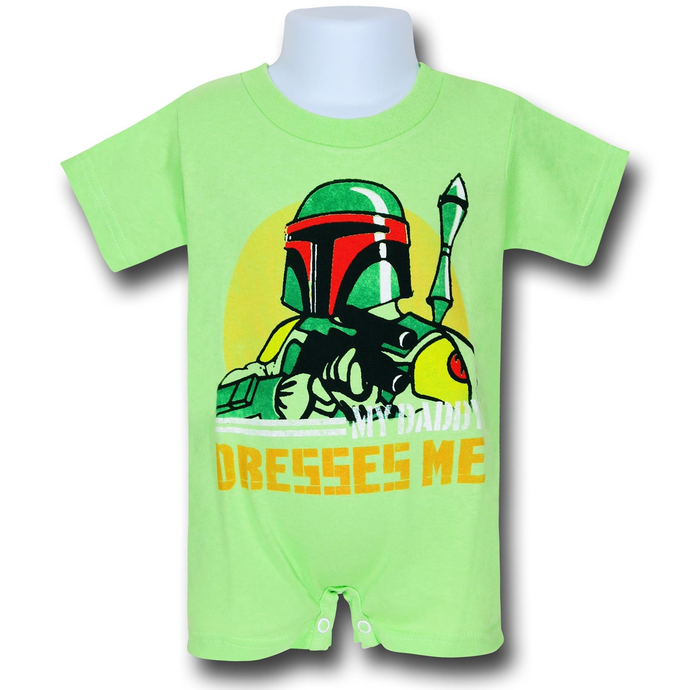 Star Wars Boba Fett Infant Romper, Green