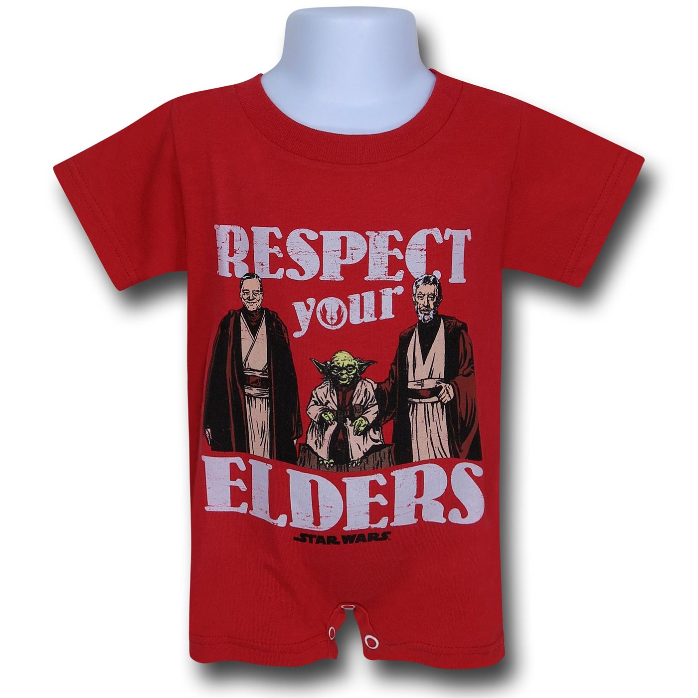 Star Wars Respect Elders Infant Romper, Red