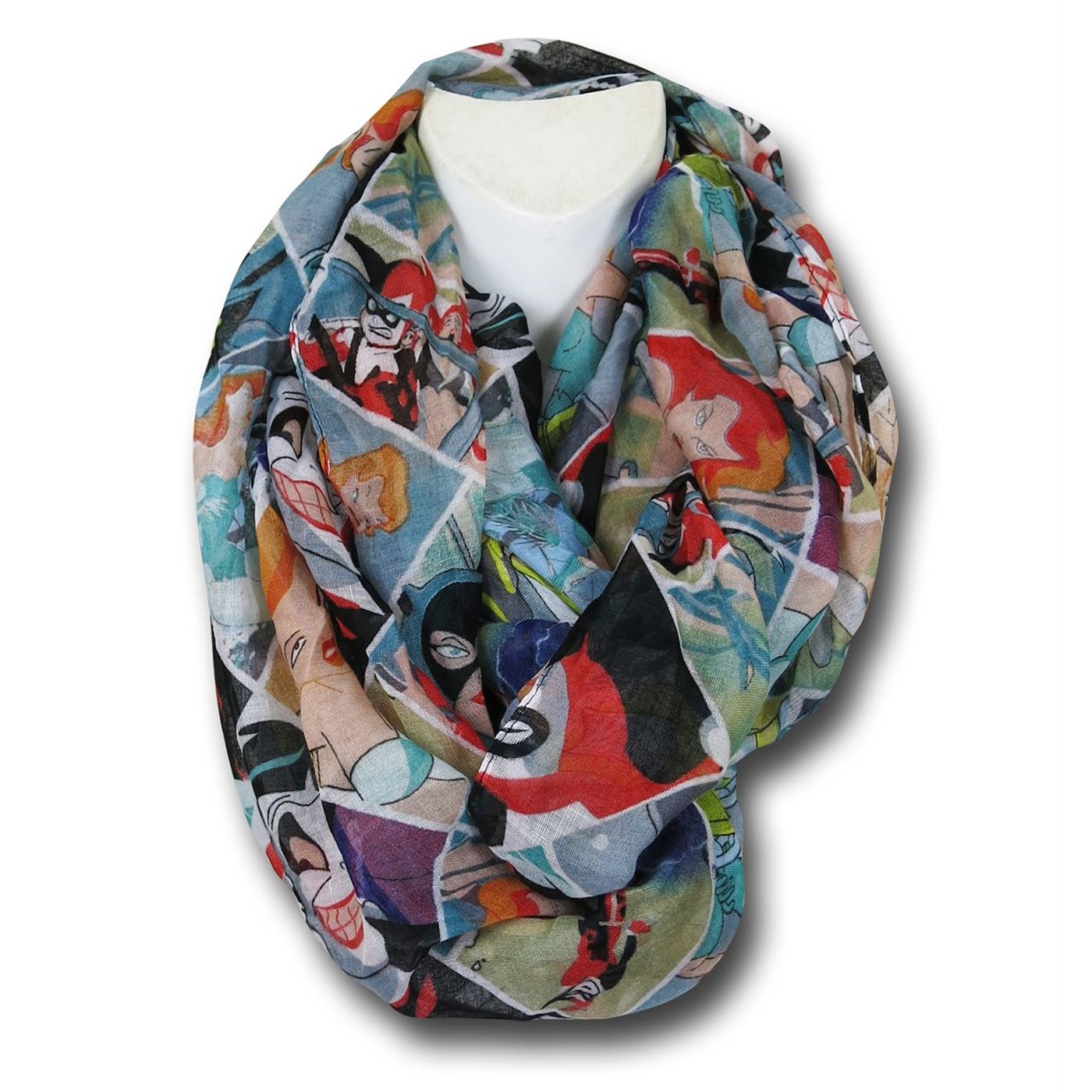 Batman Comic Women's Infinity Scarf, Blue