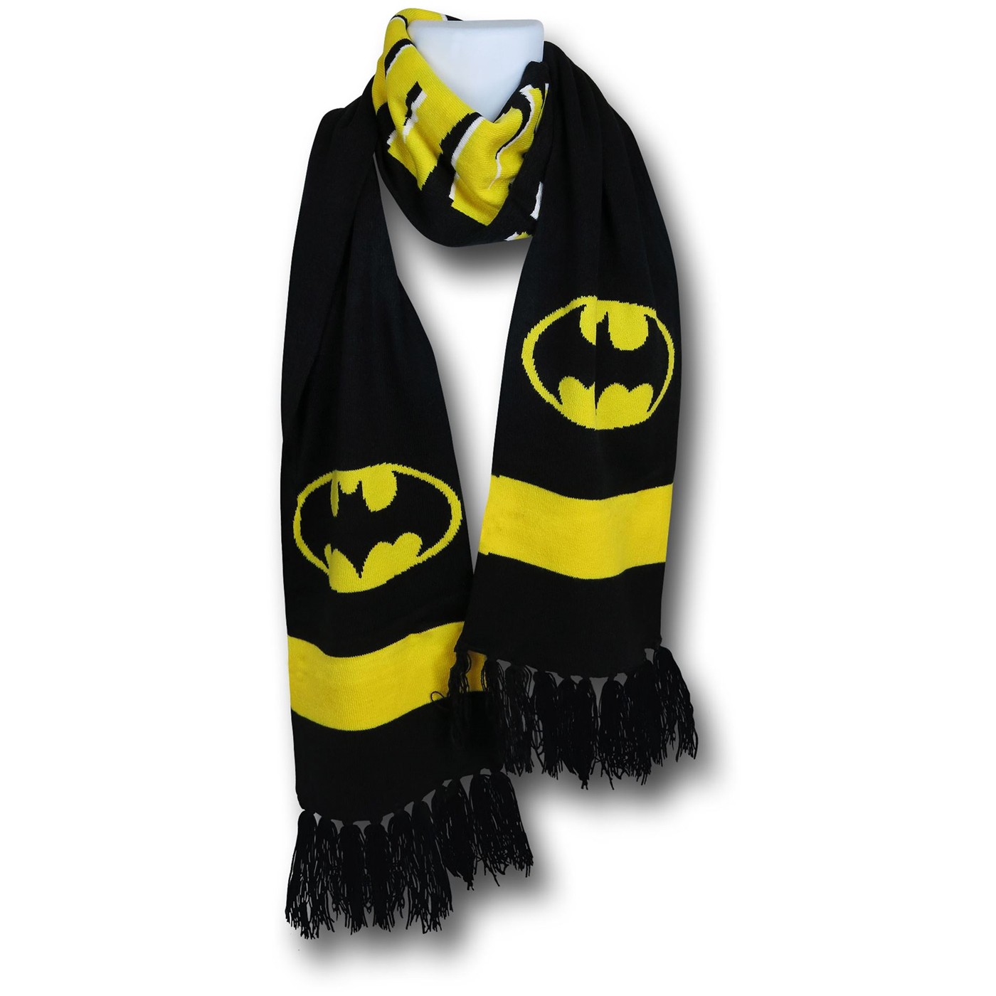 Batman Logo & Symbols Scarf, Black