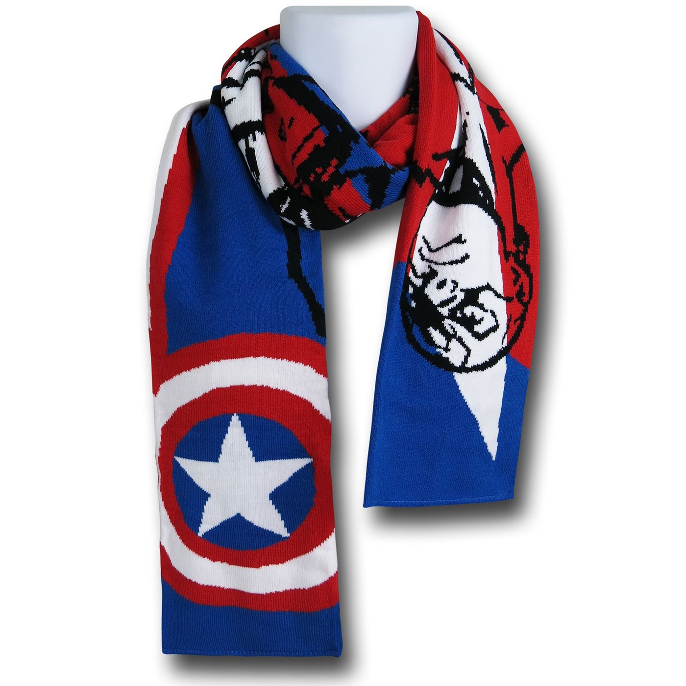 Captain America Striped Scarf, Blue