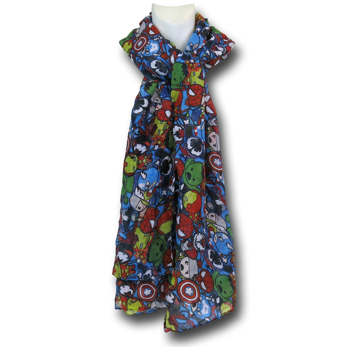 Marvel Kawaii Women's Fashion Scarf, Black