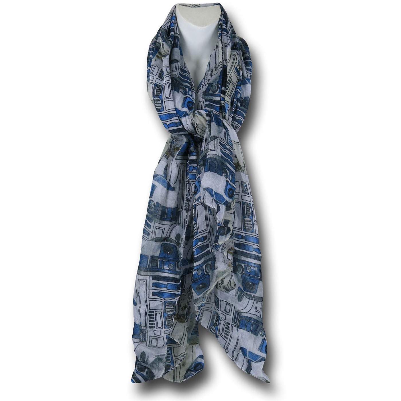 Star Wars R2D2 Women's Fashion Scarf, White