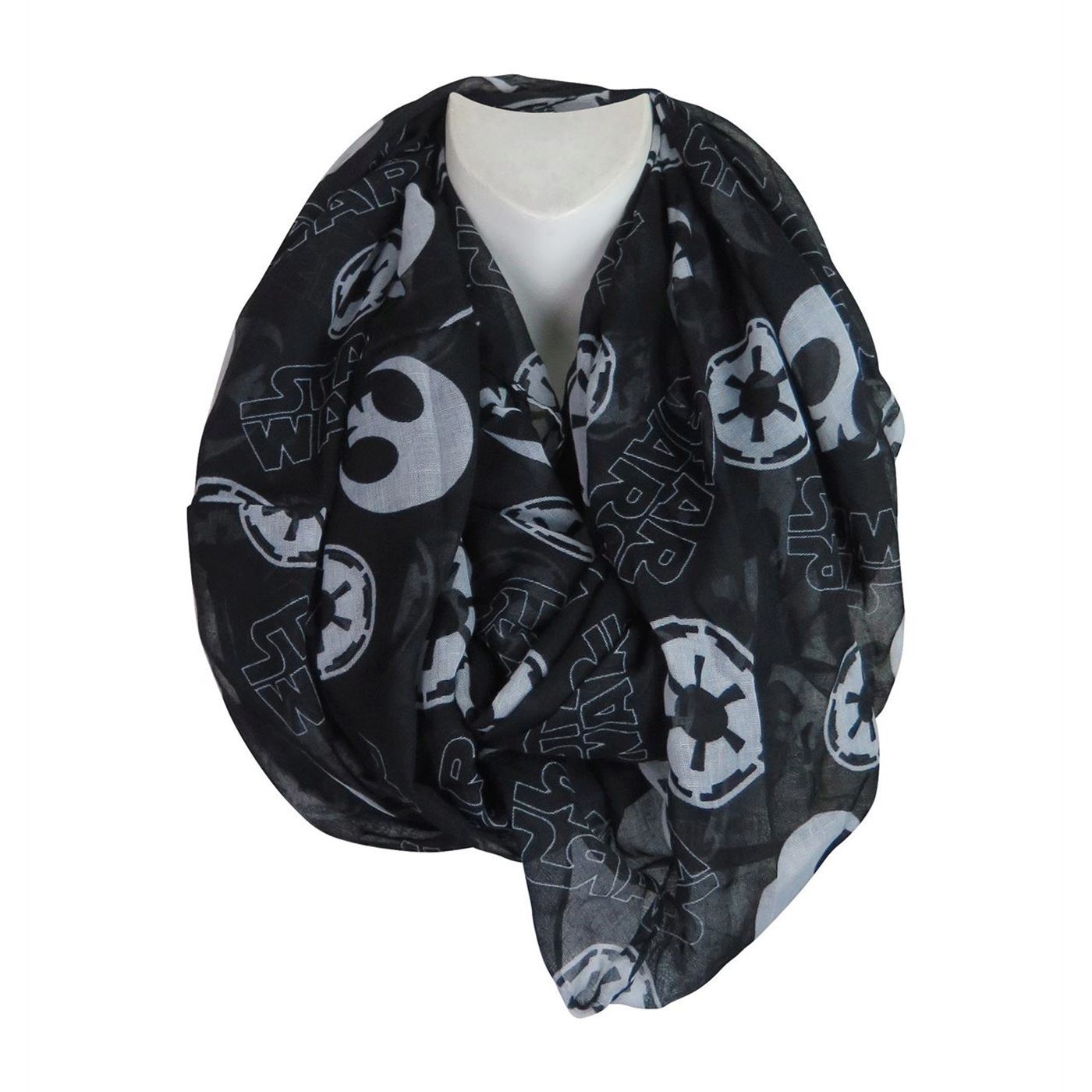 Star Wars Symbols Infinity Scarf, Black