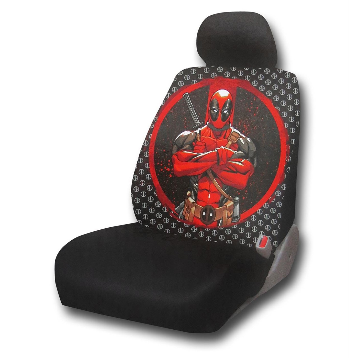 Deadpool Low Back Car Seat Cover, Black