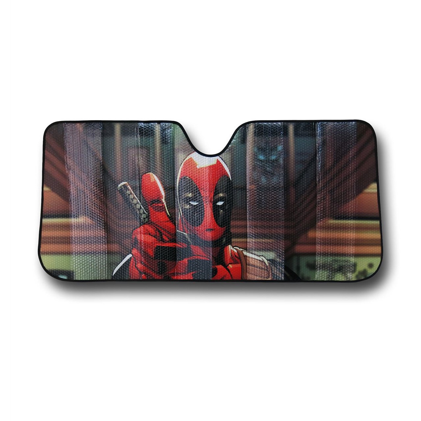 Deadpool Thumbs Up Car Sunshade, Black