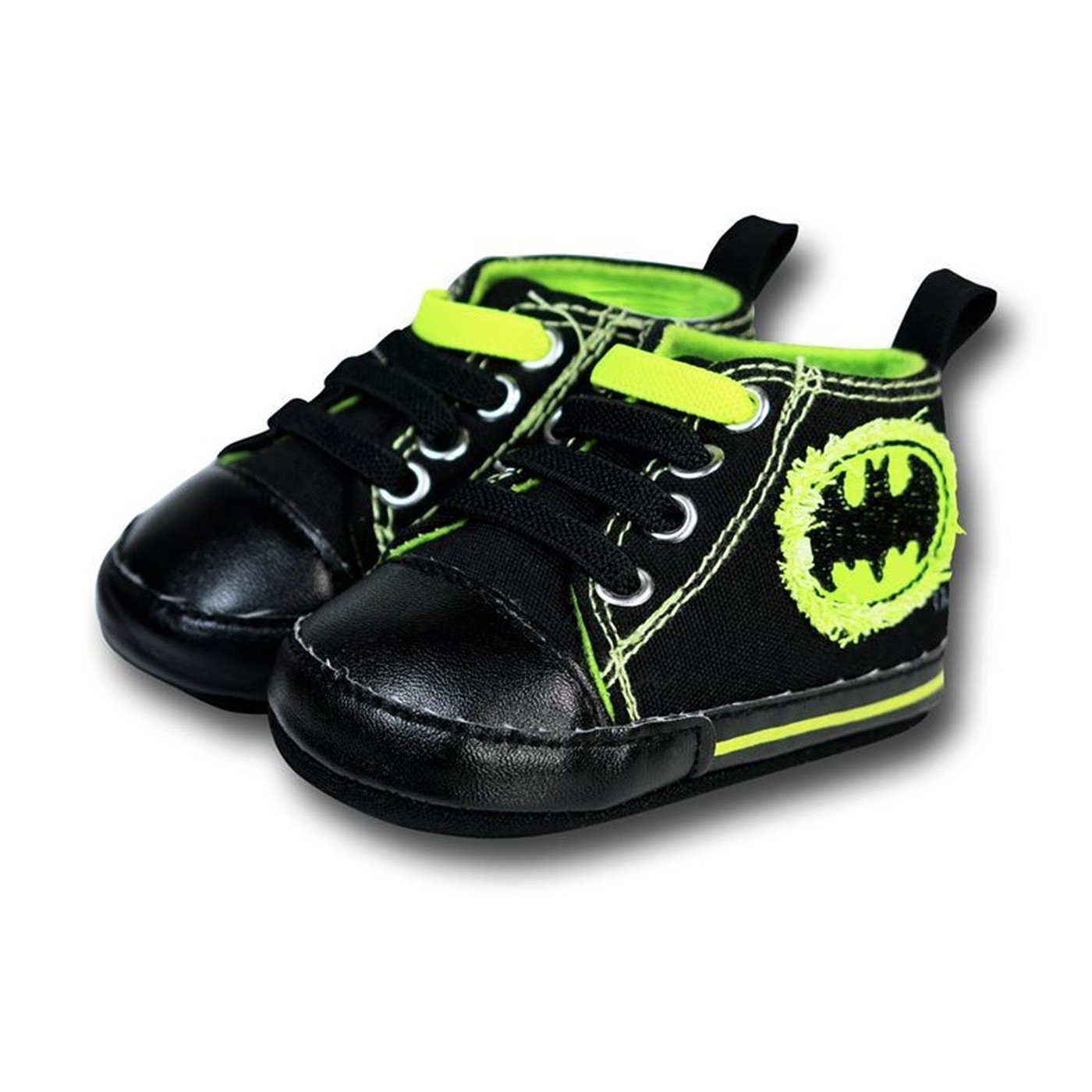 Batman Green Symbol High Top Infant Shoes, Black