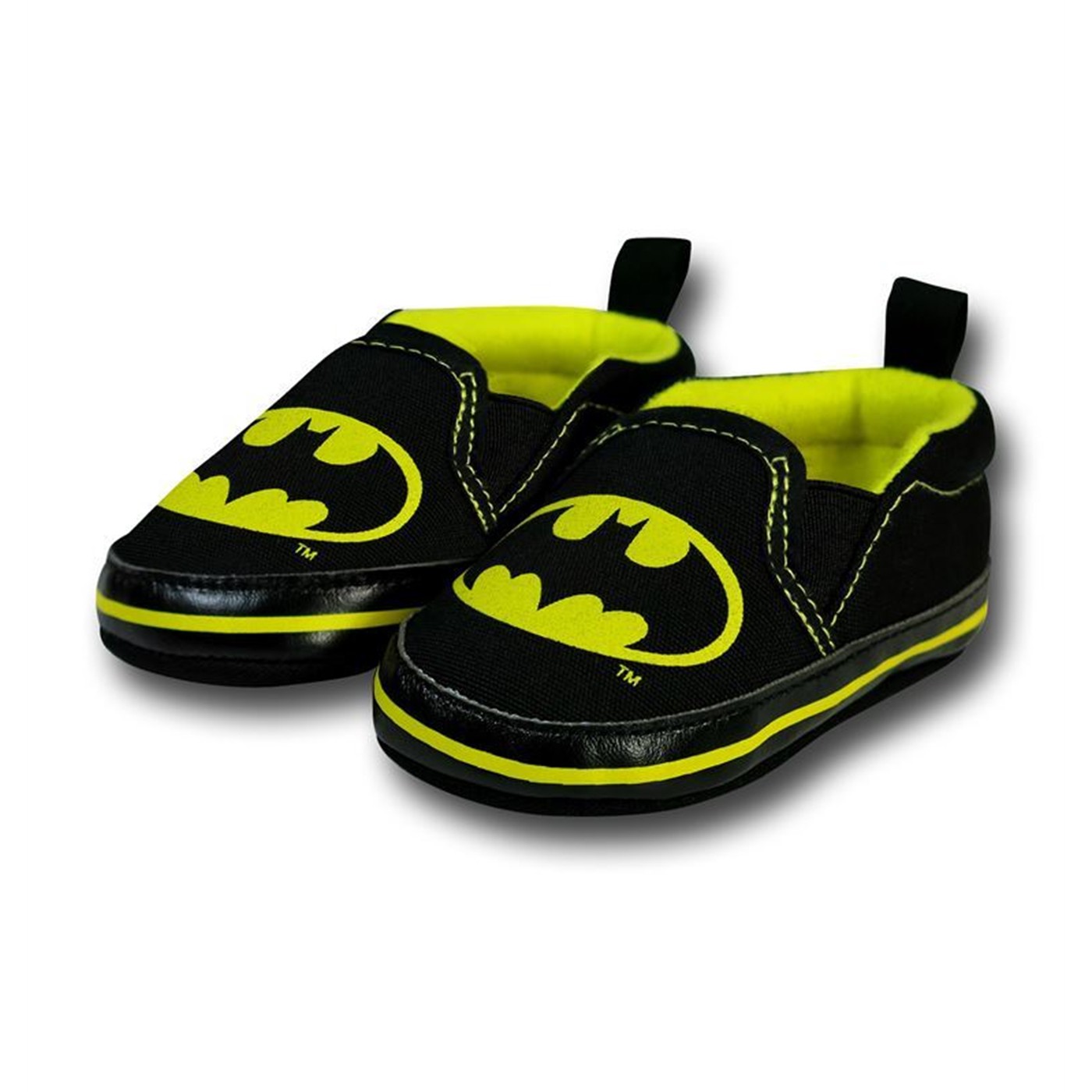 Batman Symbol Soft Slip-On Infant Shoes, Black