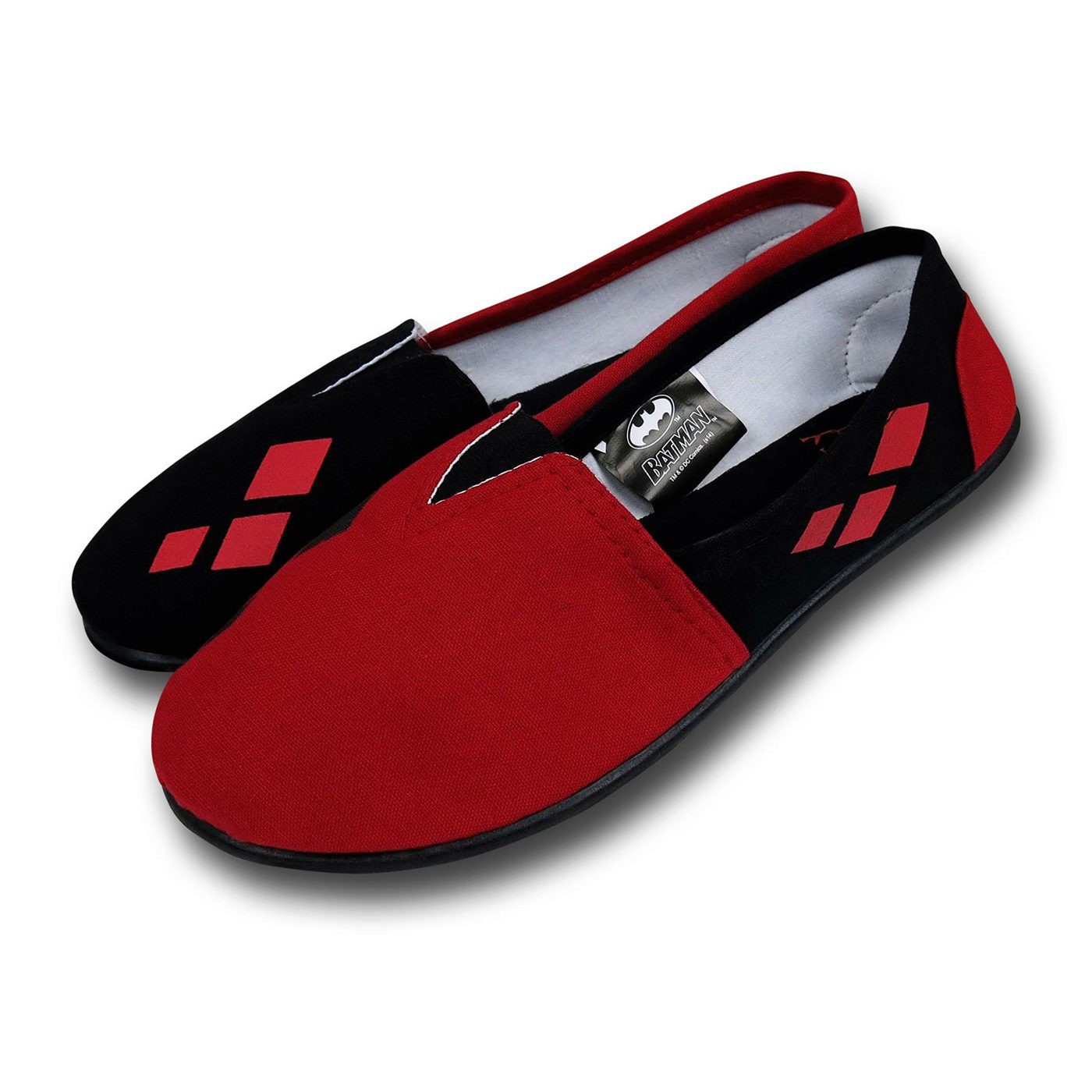 Harley Quinn All-Over Print Women's Slip-On Shoes, Black