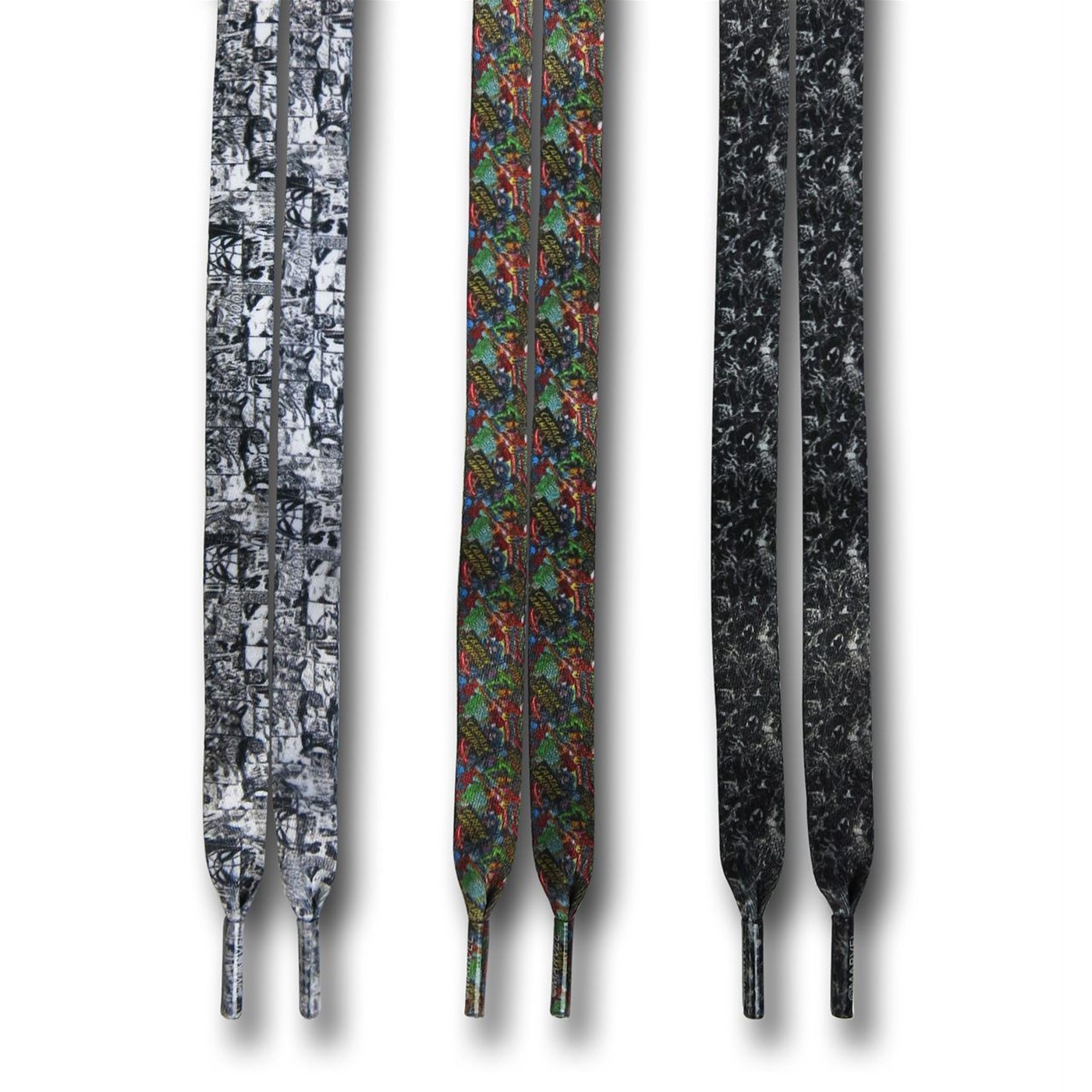 Marvel Collage Shoe Lace 3 Pack, White