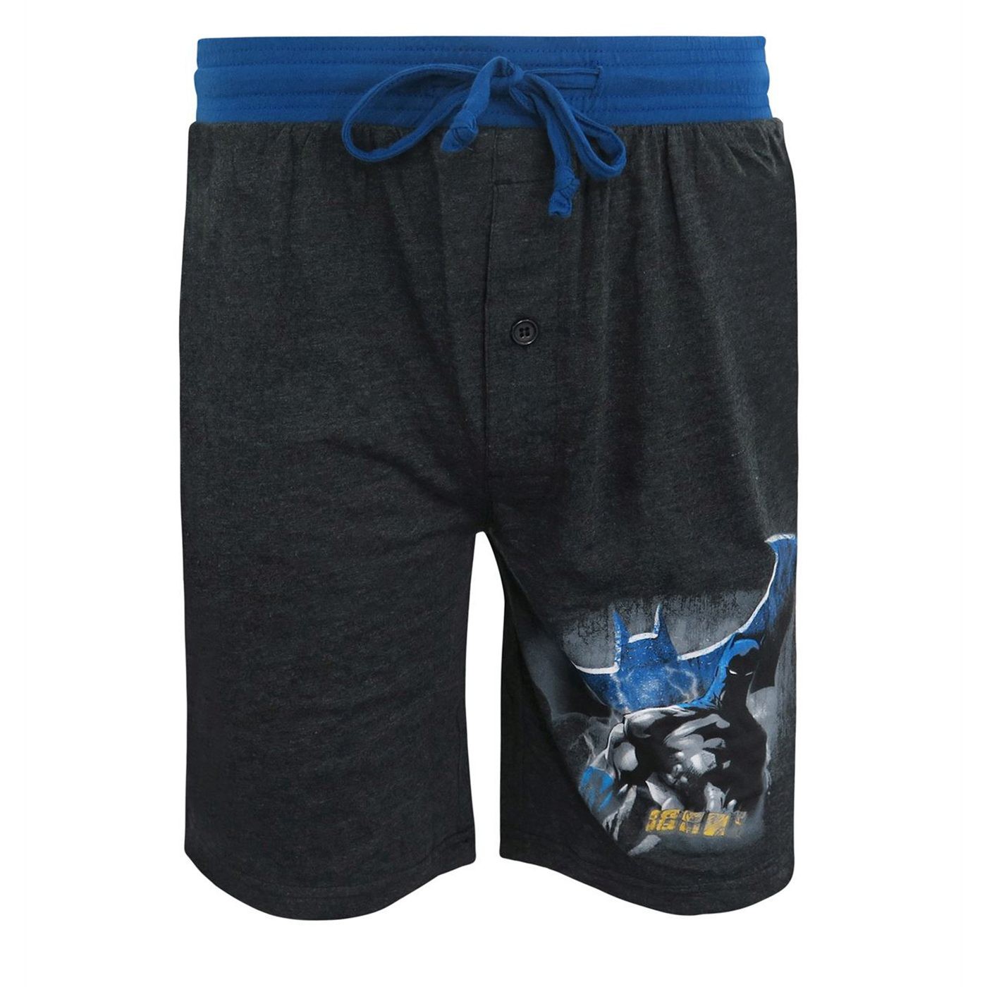 Batman Rising Men's Jersey Pajama Shorts, Grey