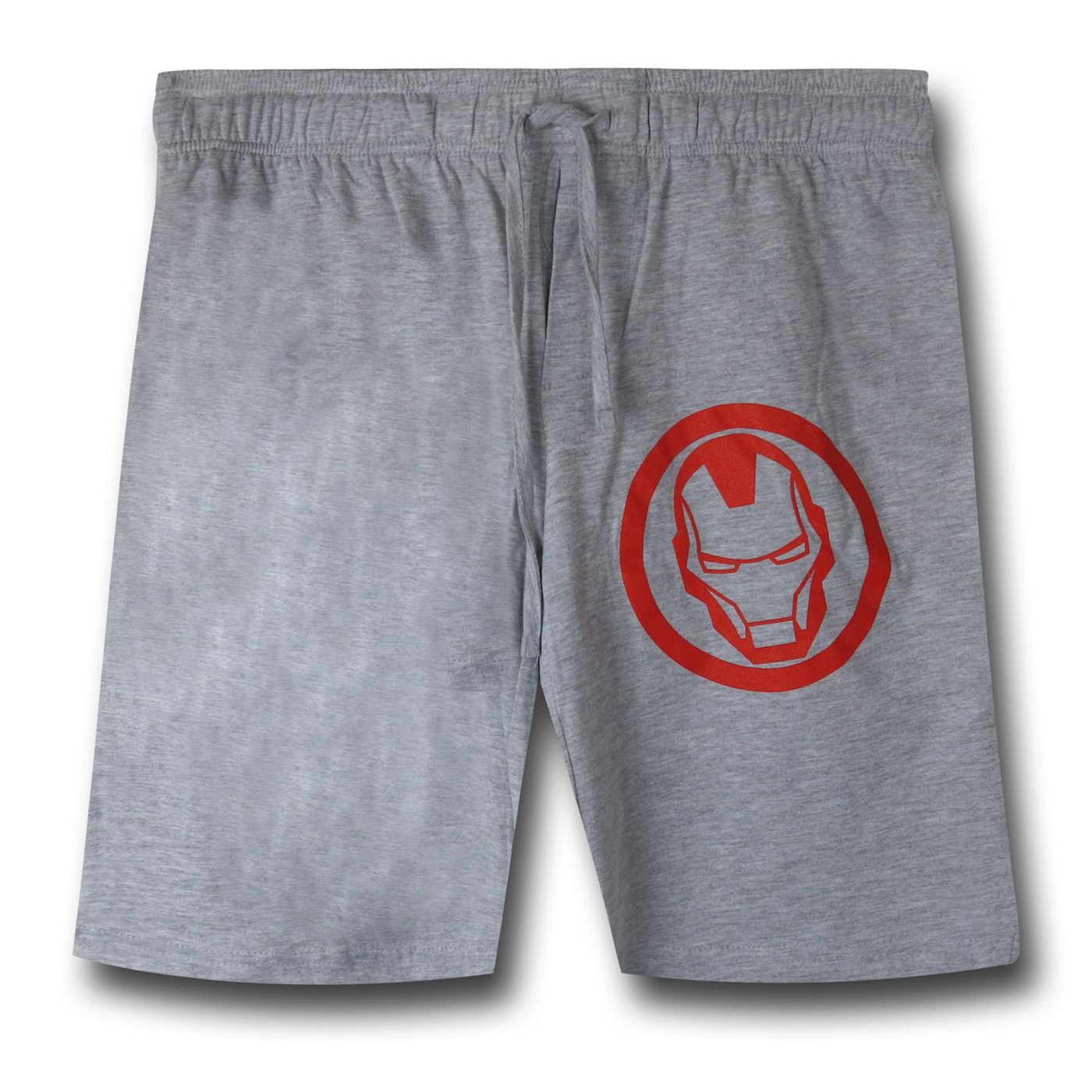Iron Man Face Sweat Shorts, Grey