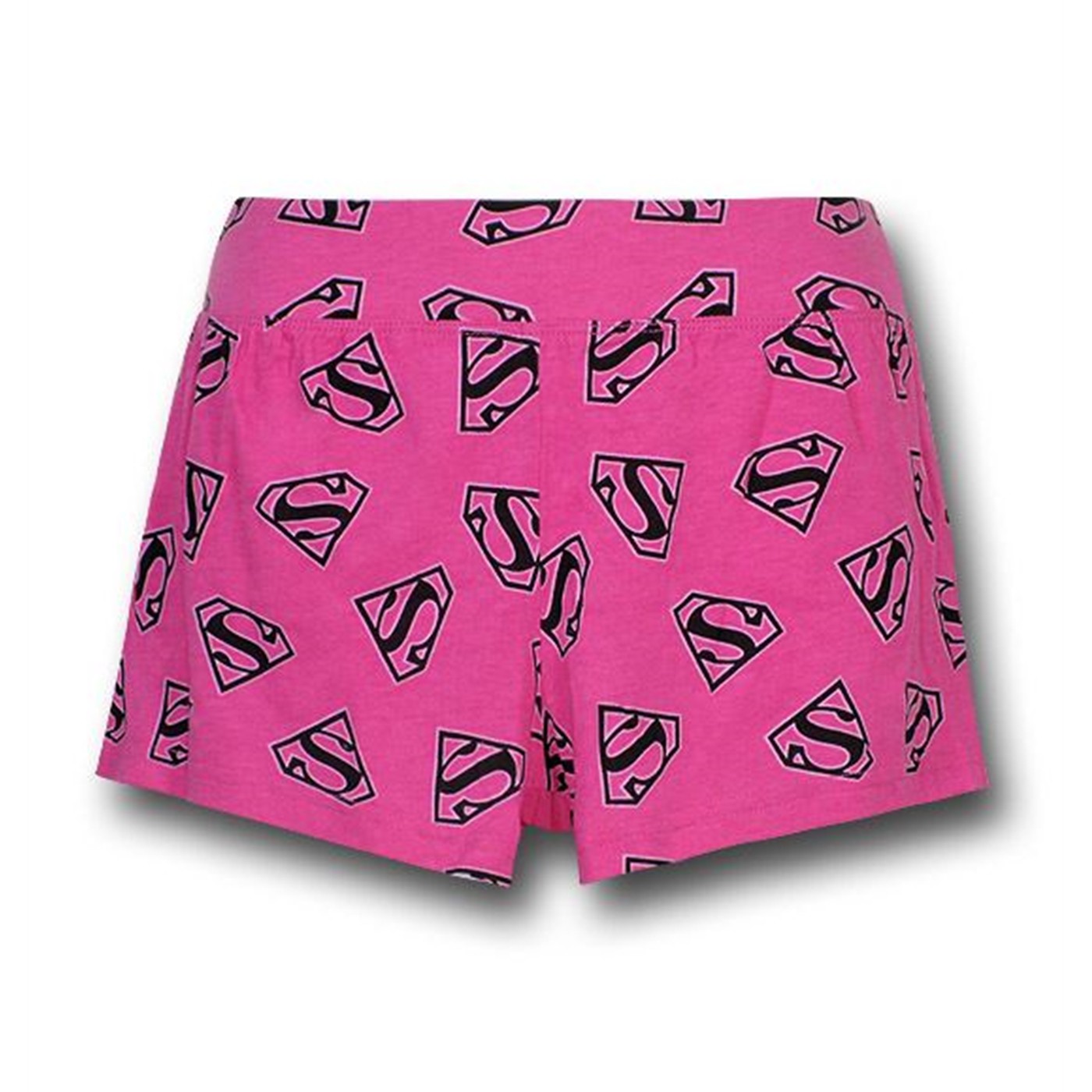 Supergirl Pink Symbol Sleep Shorts, Pink