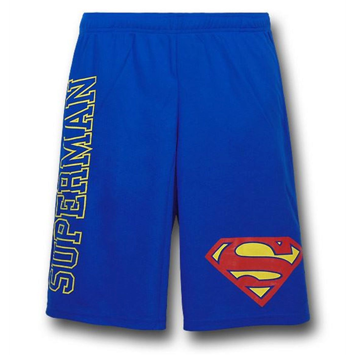Superman Logo and Symbol Mesh Shorts, Blue