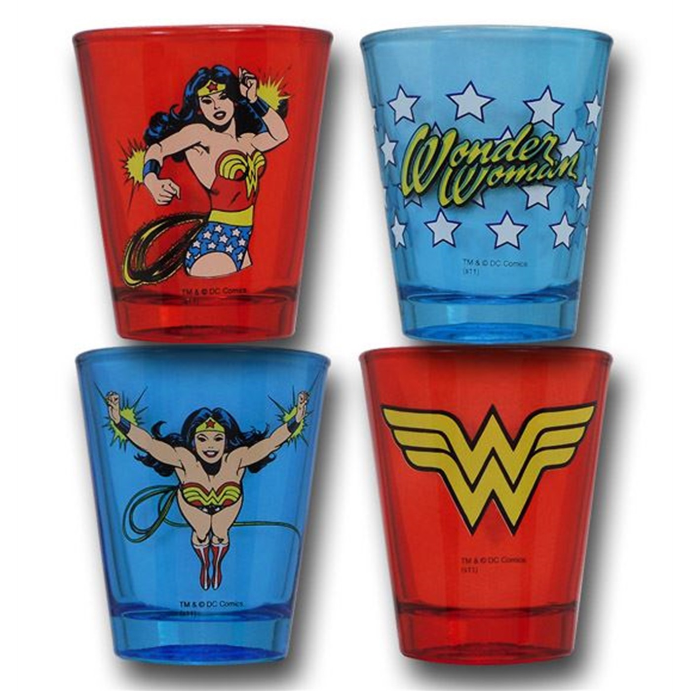Wonder Woman Shot Glass Set of 4
