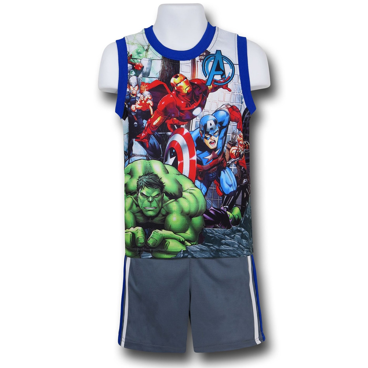 Avengers Kids Tank & Shorts Set, Grey