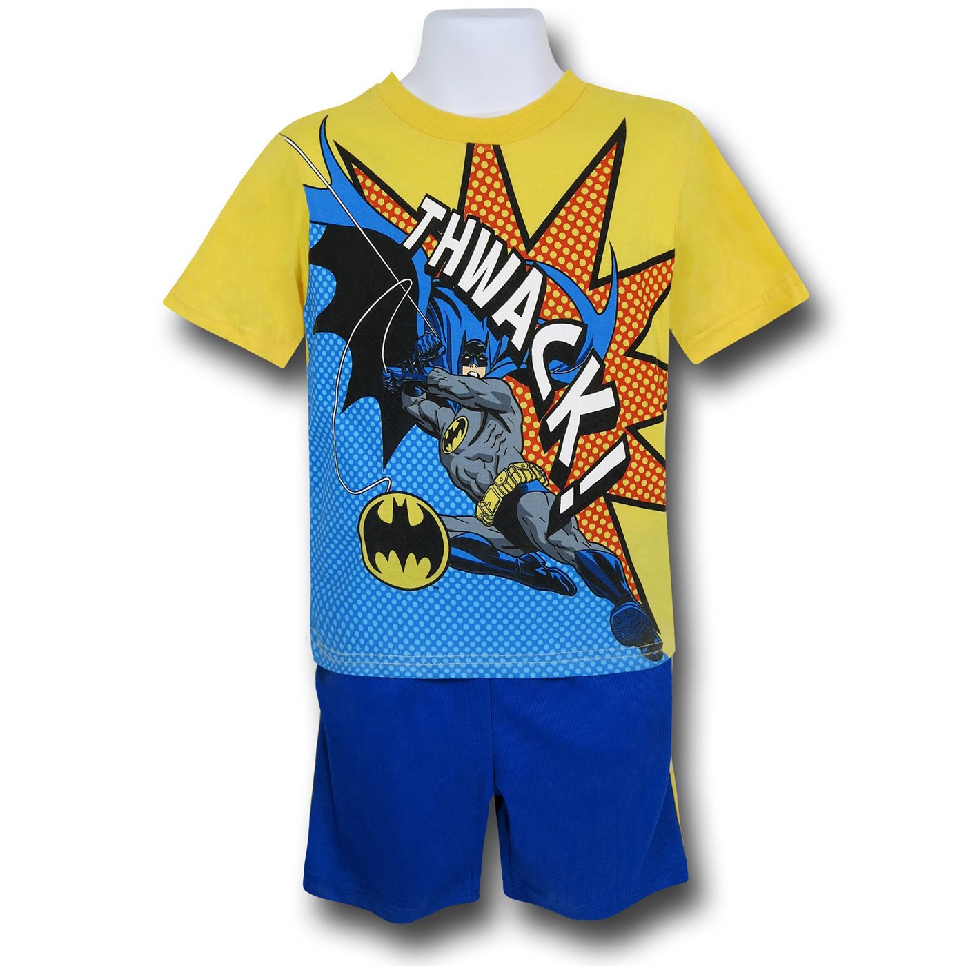 Batman Kids Yellow & Blue Shorts Set, Yellow