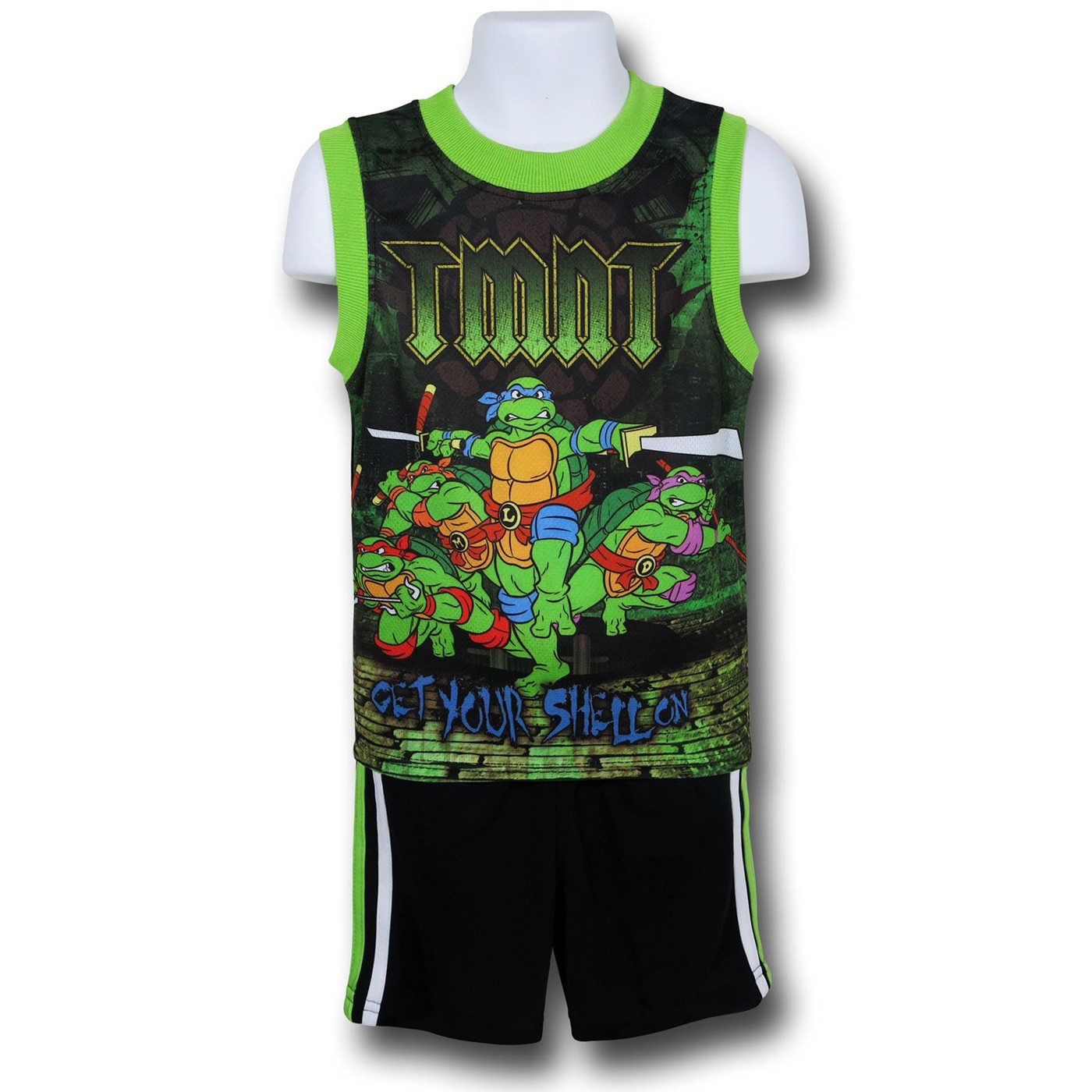 TMNT Kids Tank & Shorts Set, Black