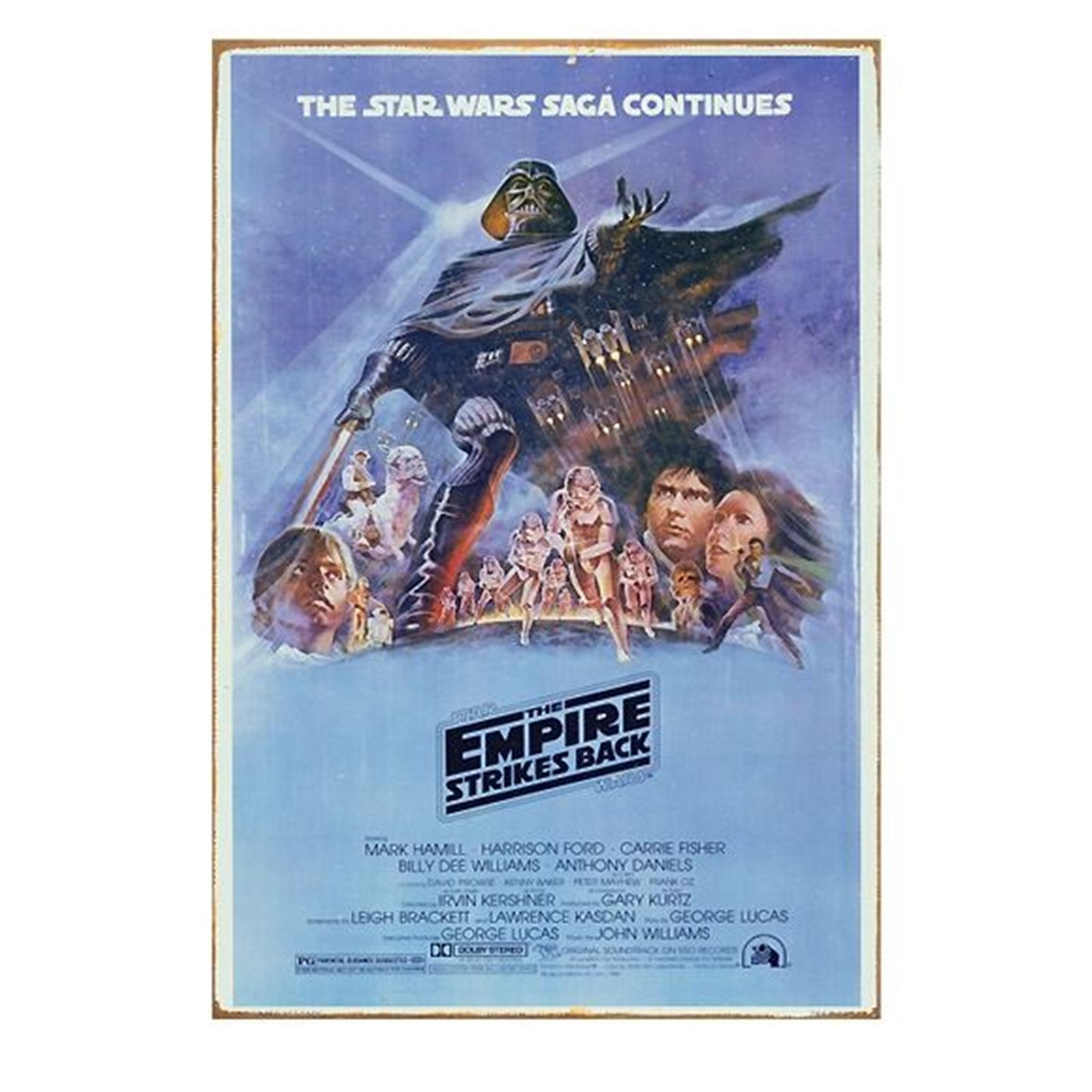 Star Wars Empire Strikes Back Tin Poster Sign, Blue