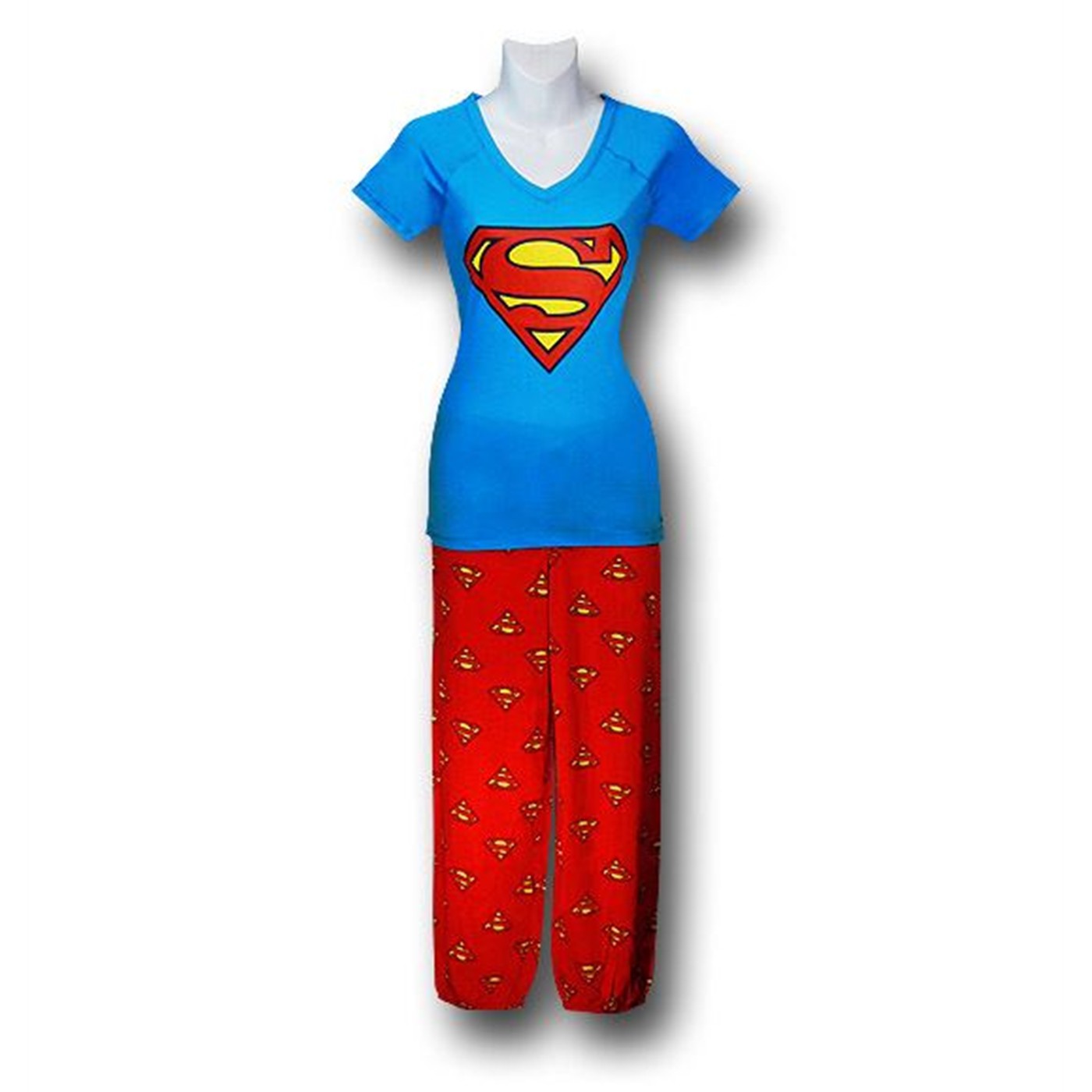 Superman V-Neck Juniors Sleep Set, Blue