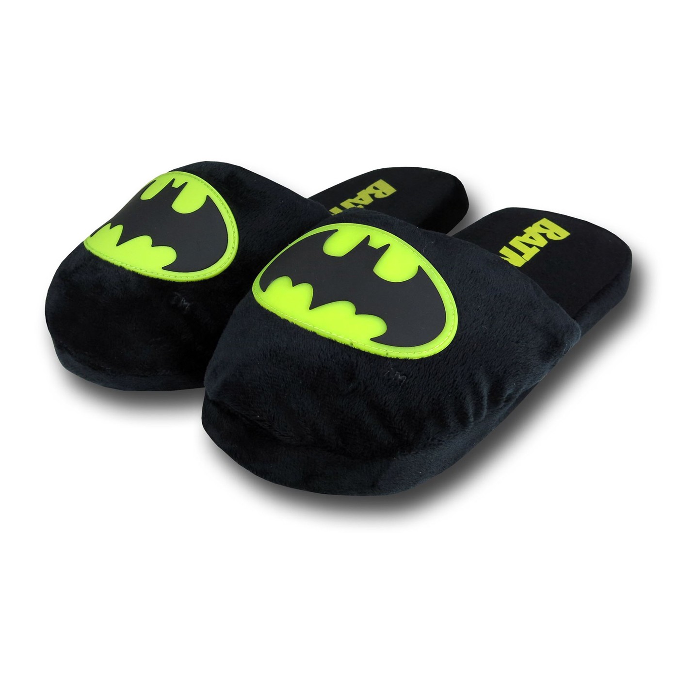 Batman Glow In The Dark Symbol Slippers, Black