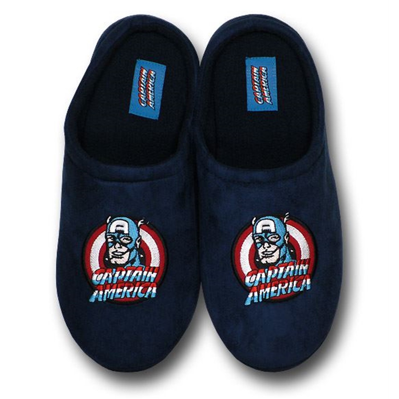Captain America Polar Fleece Slippers, Blue