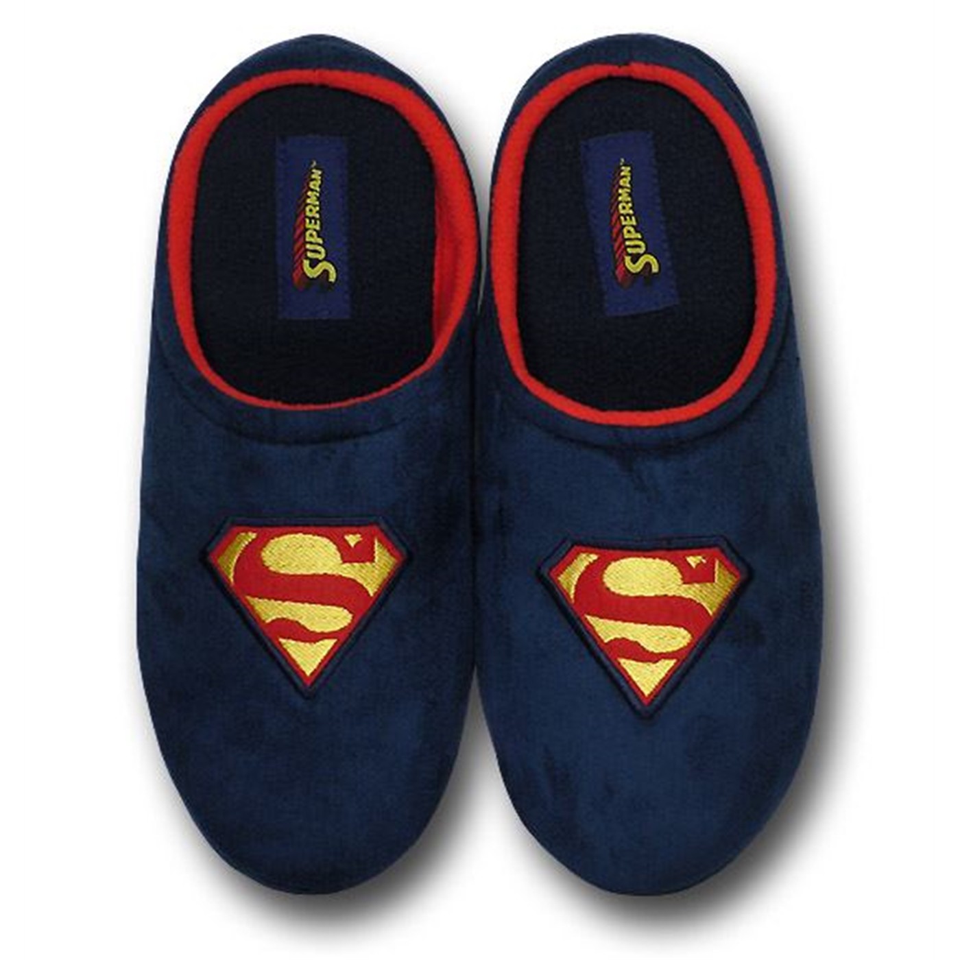 Superman Symbol Polar Fleece Slippers, Blue
