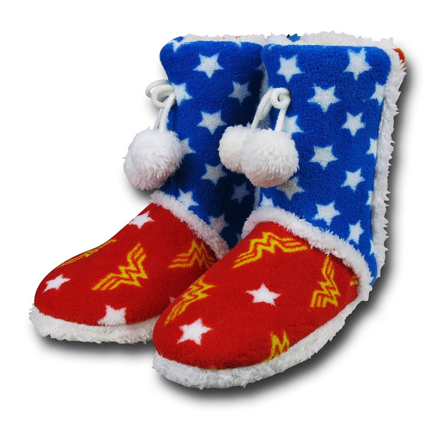 Wonder Woman Boot Slippers, Red