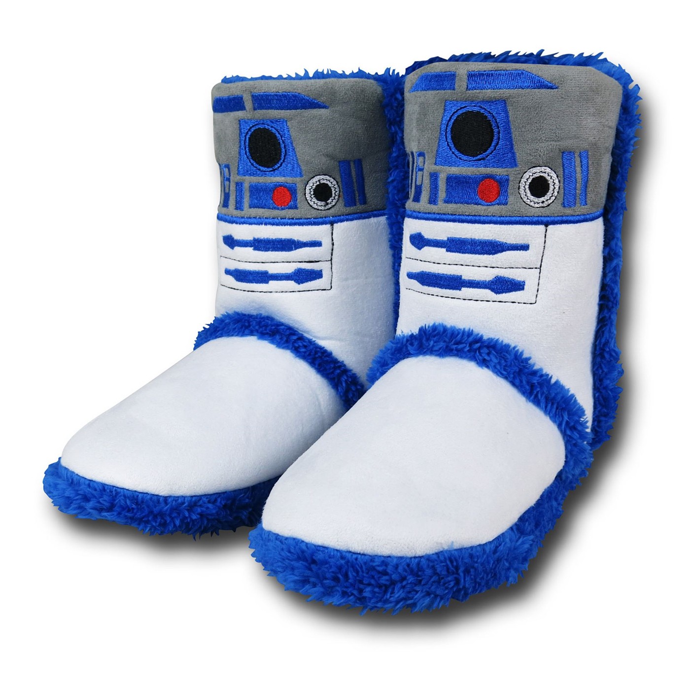 Star Wars R2D2 Women's Boot Slippers, White