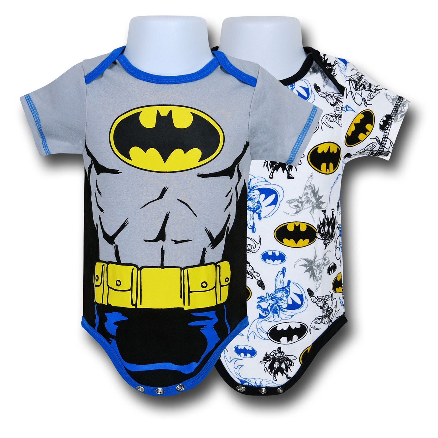 Batman Costume Infant Snapsuit 2 Pack, Grey