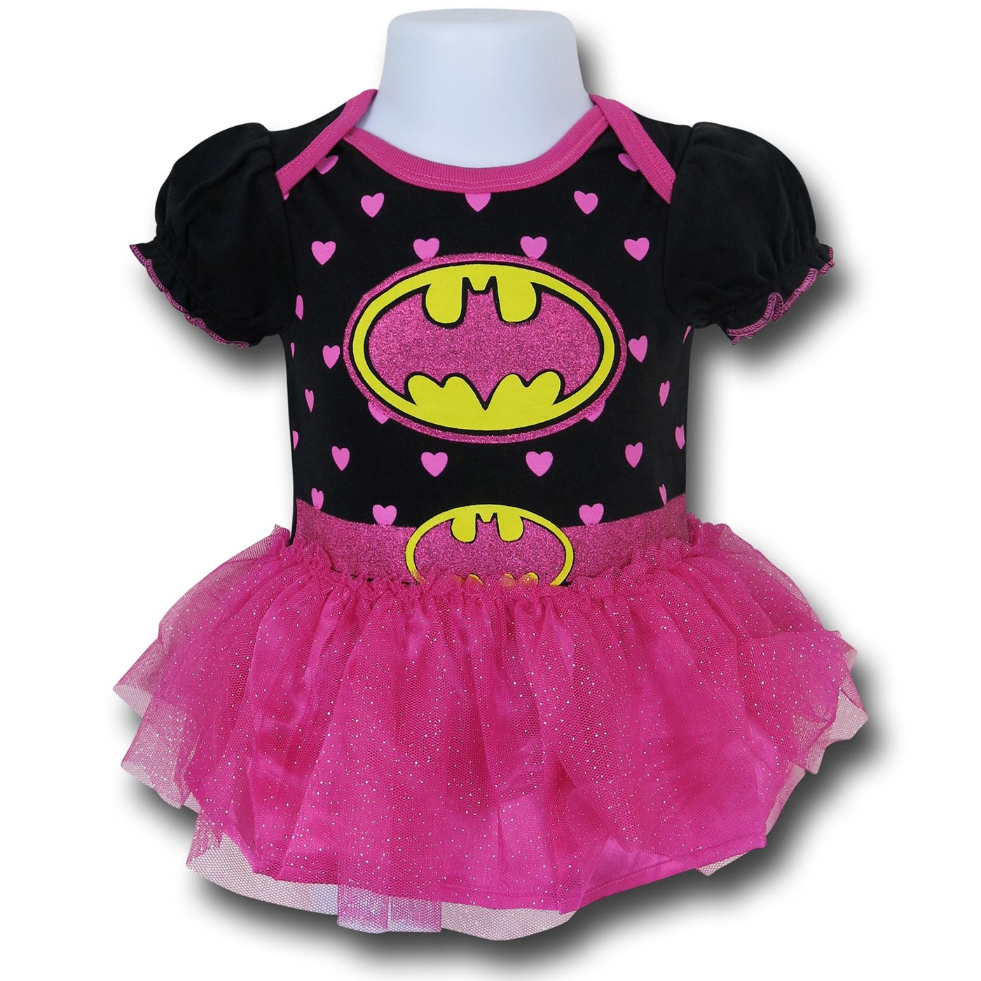 Batgirl Costume Dress Infant Snapsuit, Black