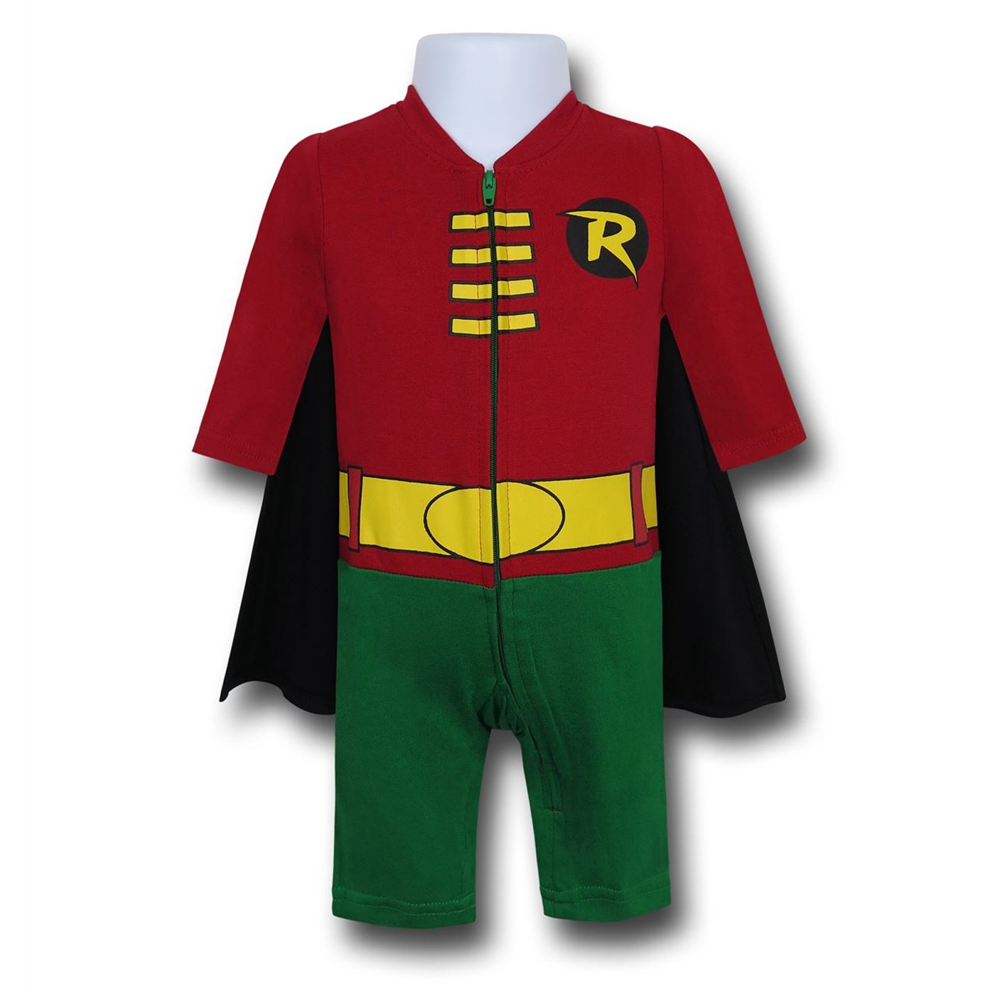 Robin Caped Costume Newborn Coverall, Red