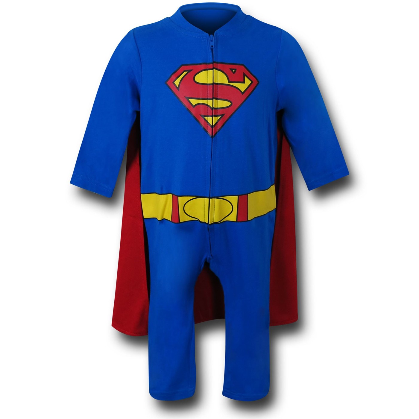 Superman Costume Caped Infant Romper, Blue
