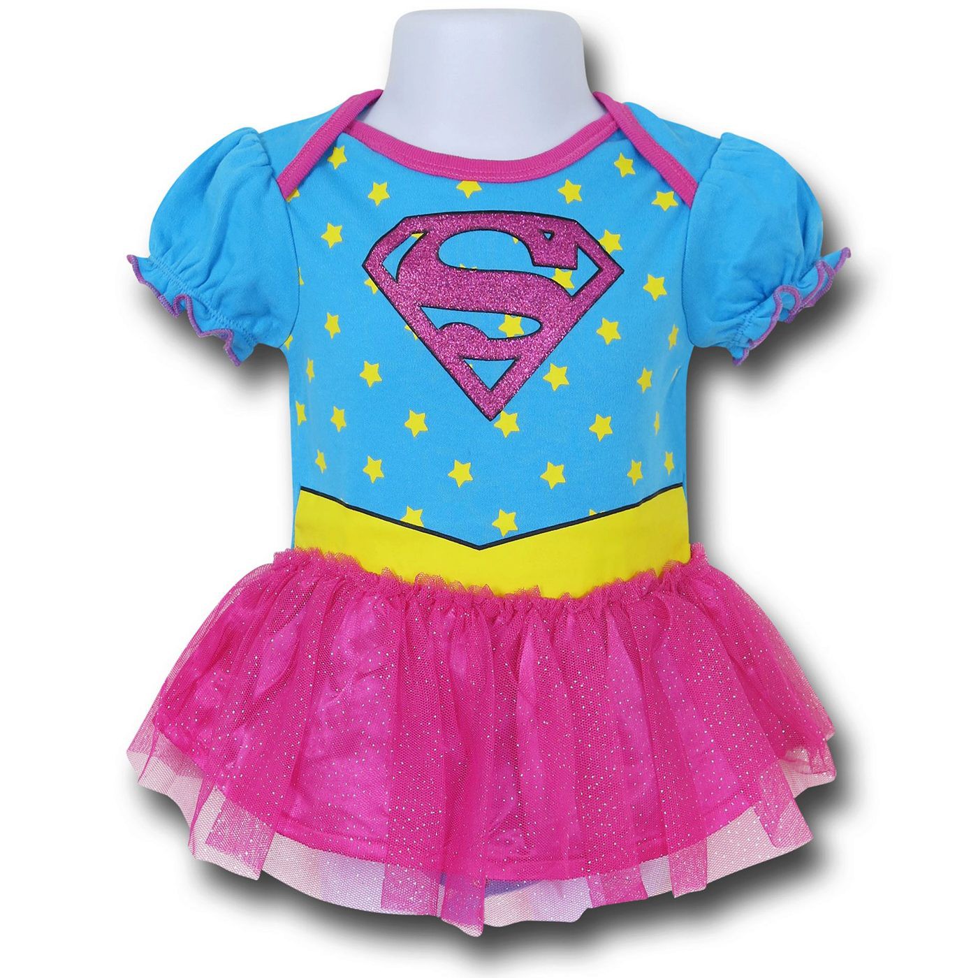 Supergirl Costume Dress Infant Snapsuit, Blue