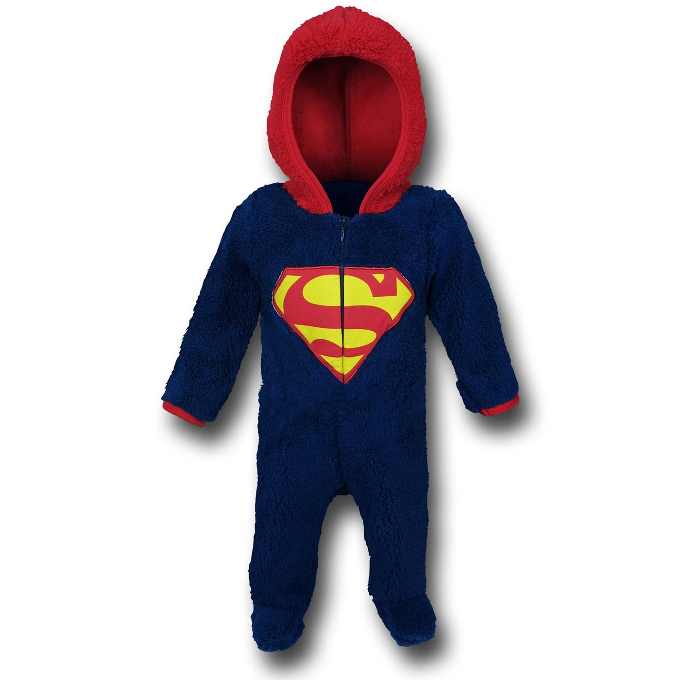 Superman Hooded & Footed Coveralls, Blue