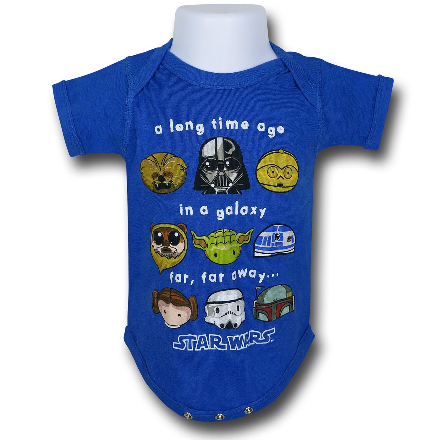 Star Wars Cute Heads Infant Snapsuit, Blue