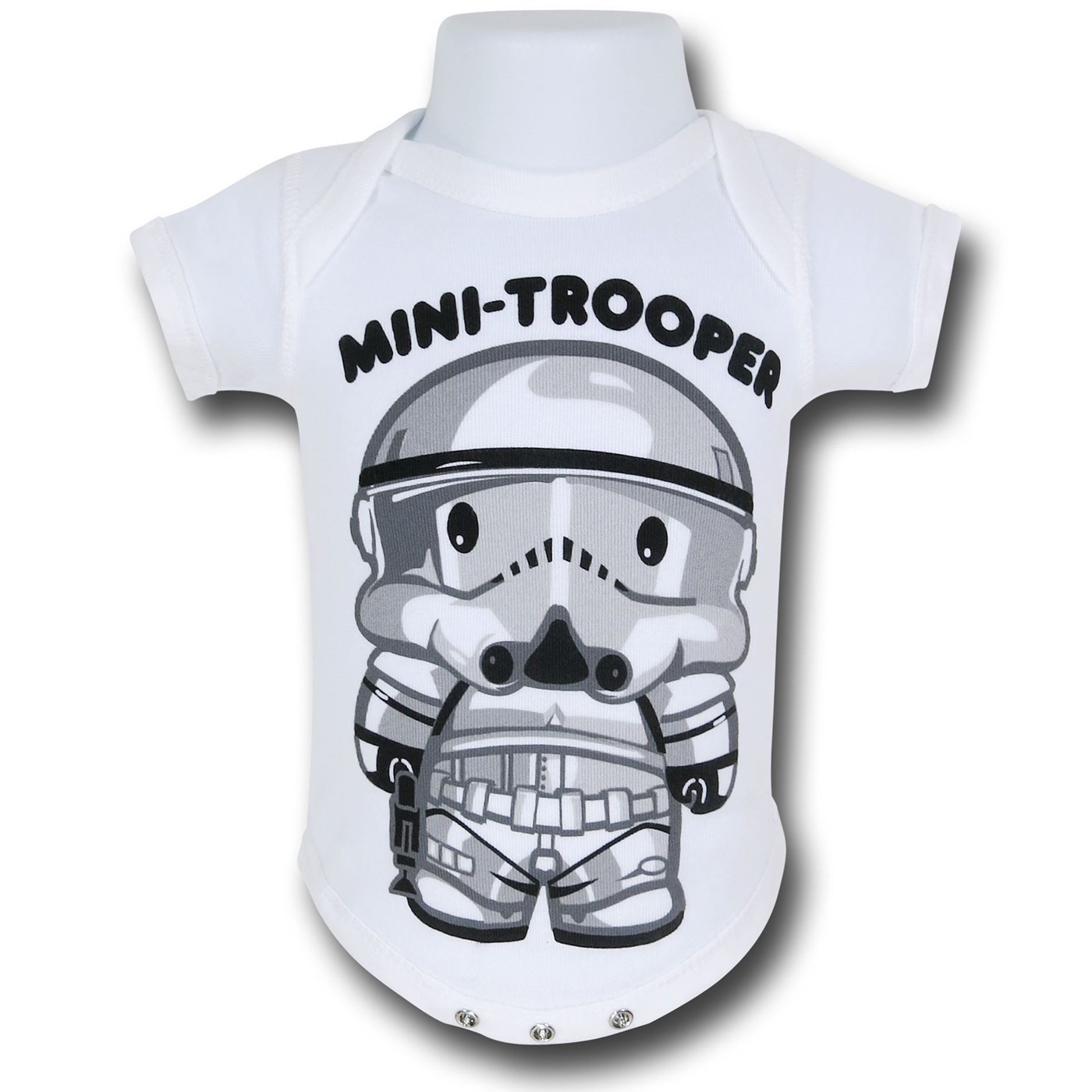 Star Wars Mini-Trooper Infant Snapsuit, White