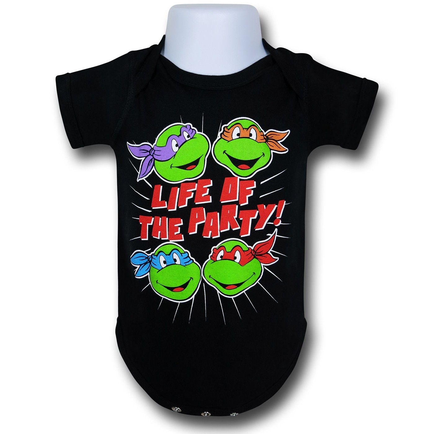 TMNT Life of the Party Infant Snapsuit, Black