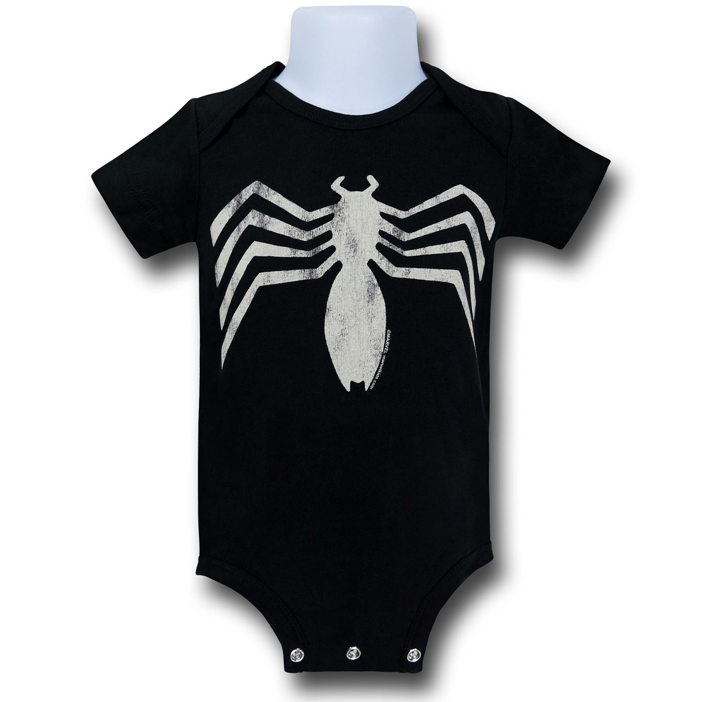 Venom Symbol Infant Snapsuit, Black