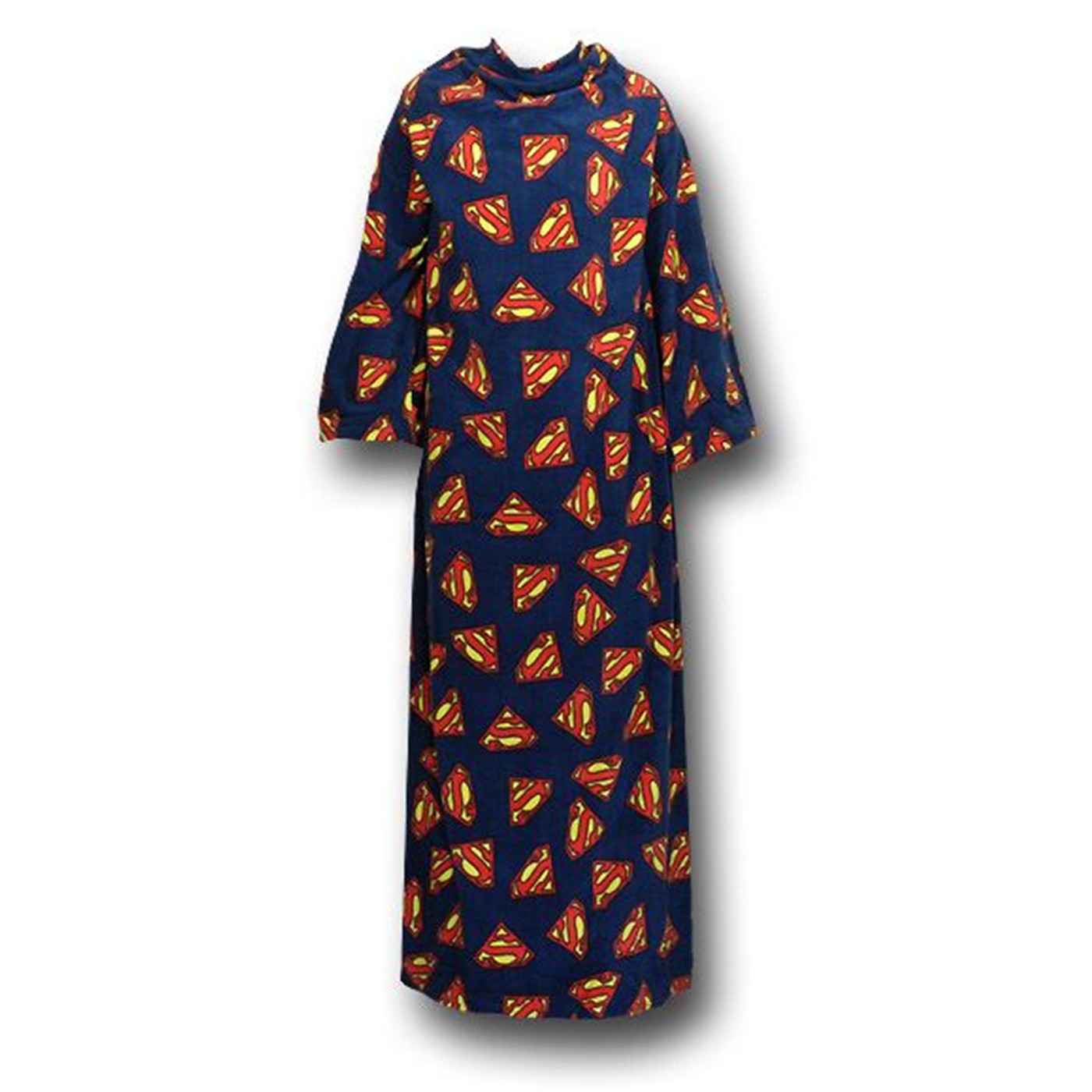 Superman Fleece Wrappie Lounge Robe, Blue