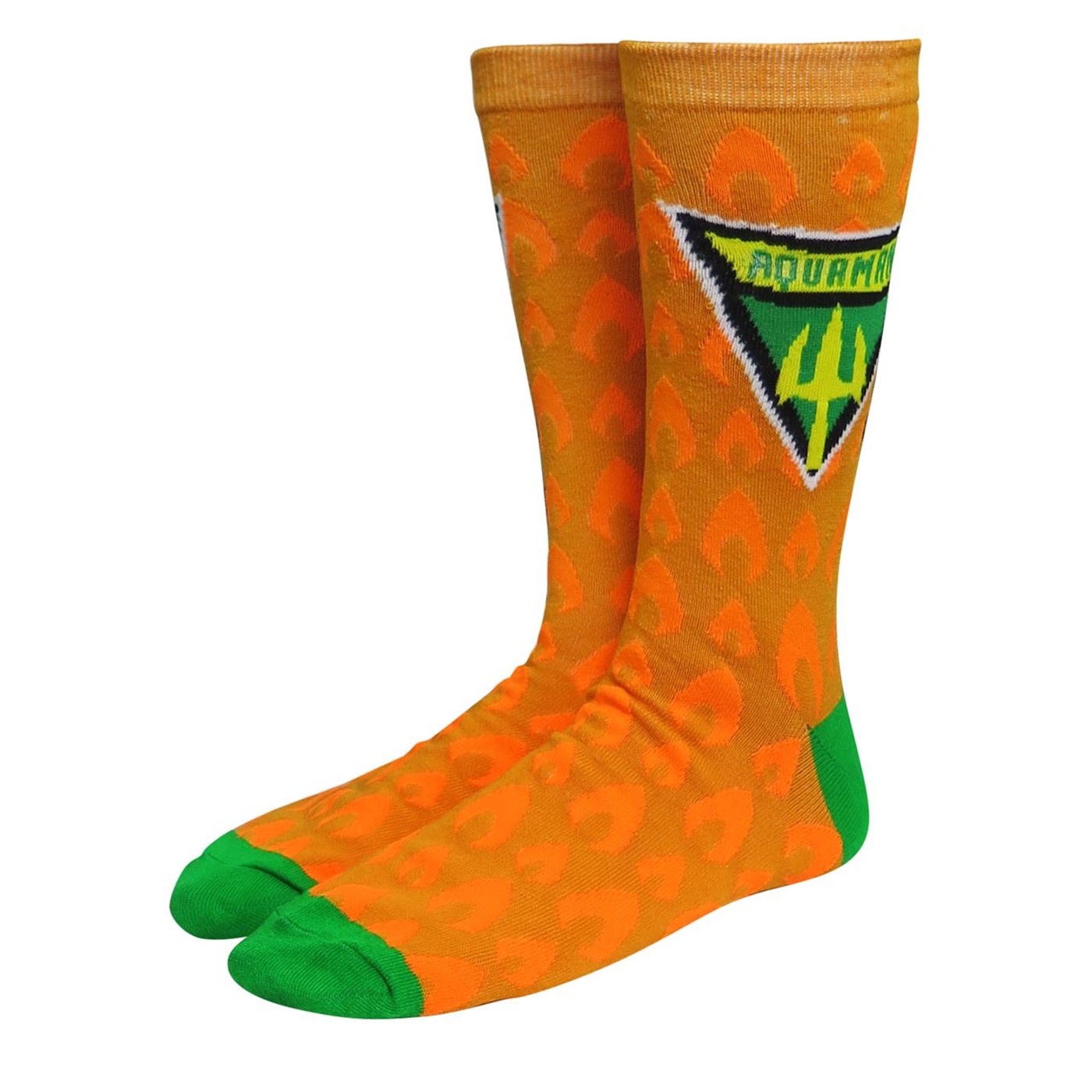 Aquaman All-Over Print Symbols Crew Sock, Orange