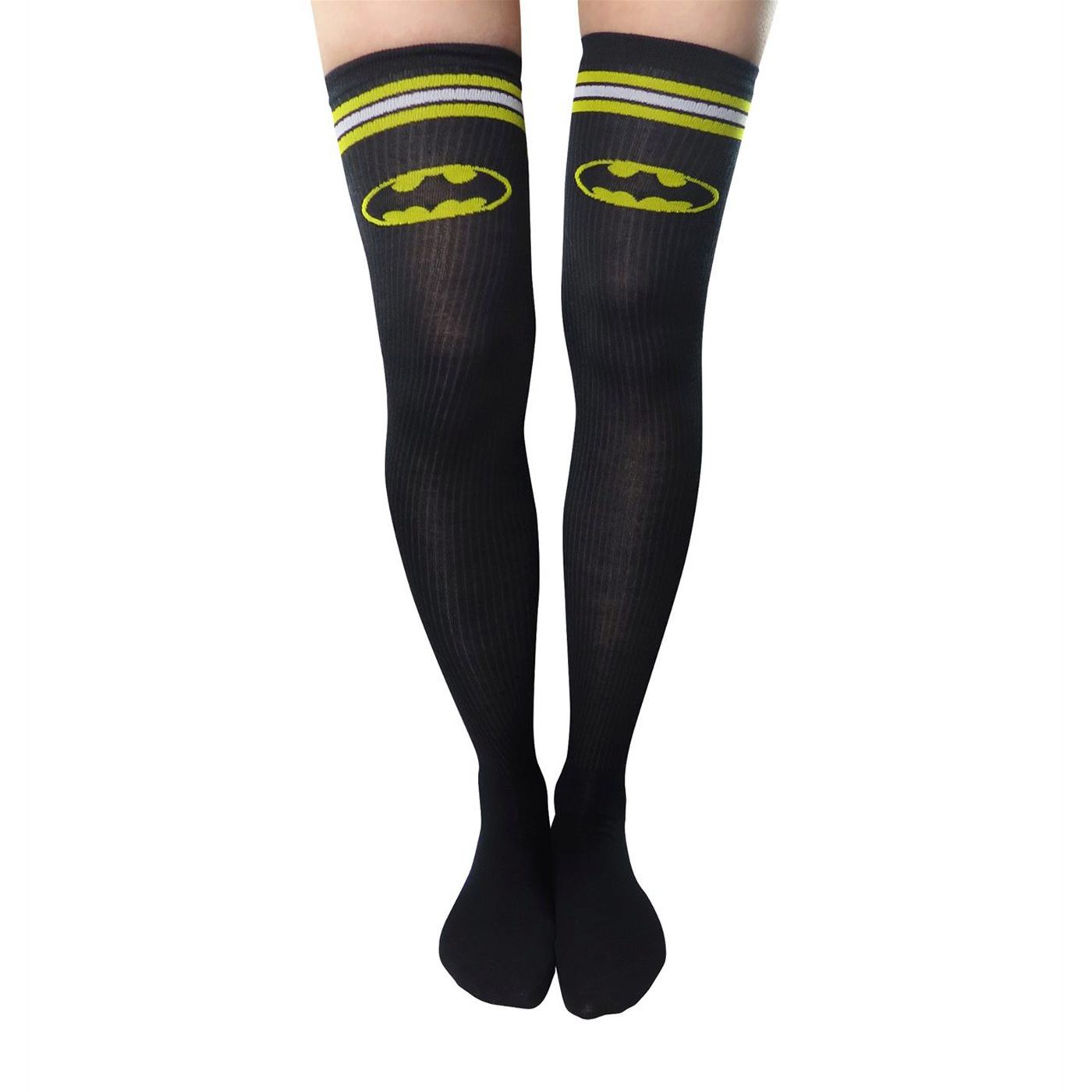 Batman Athletic Thigh High Socks, Black