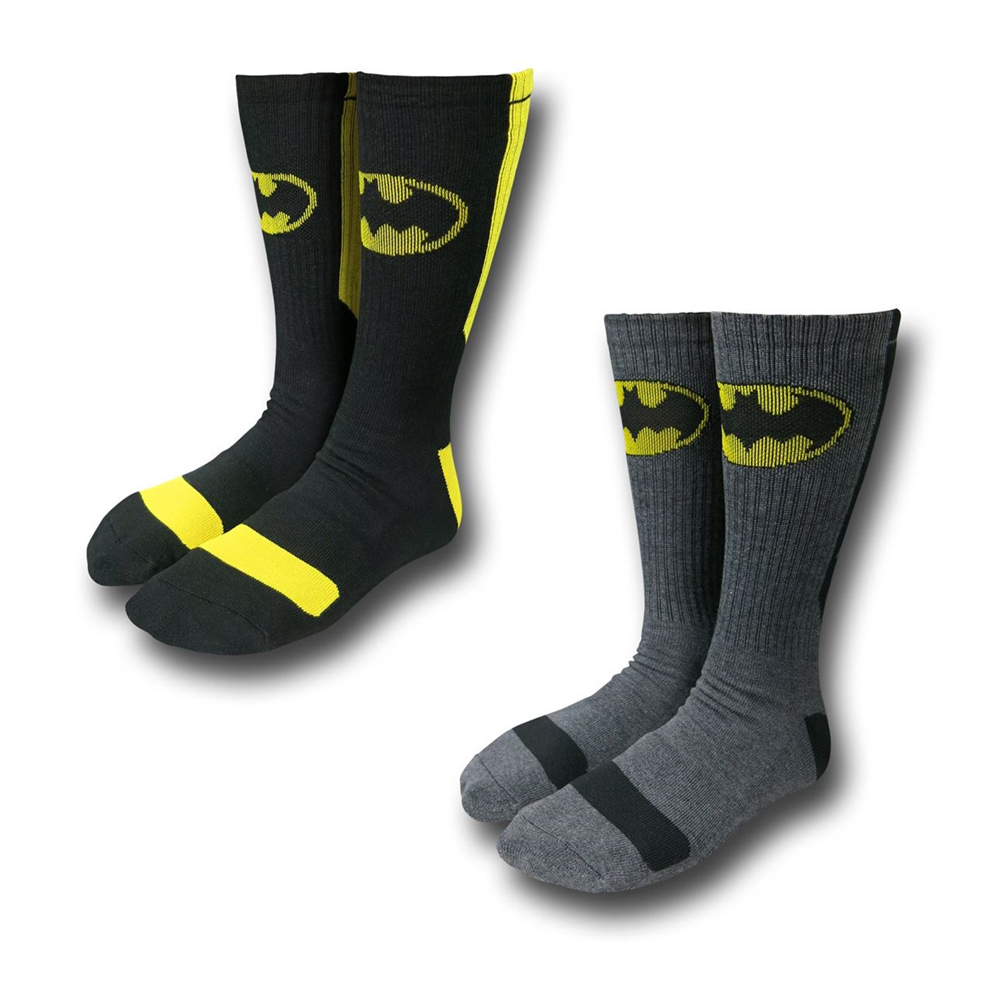 Batman Athletic Symbol Socks 2-Pack, Black